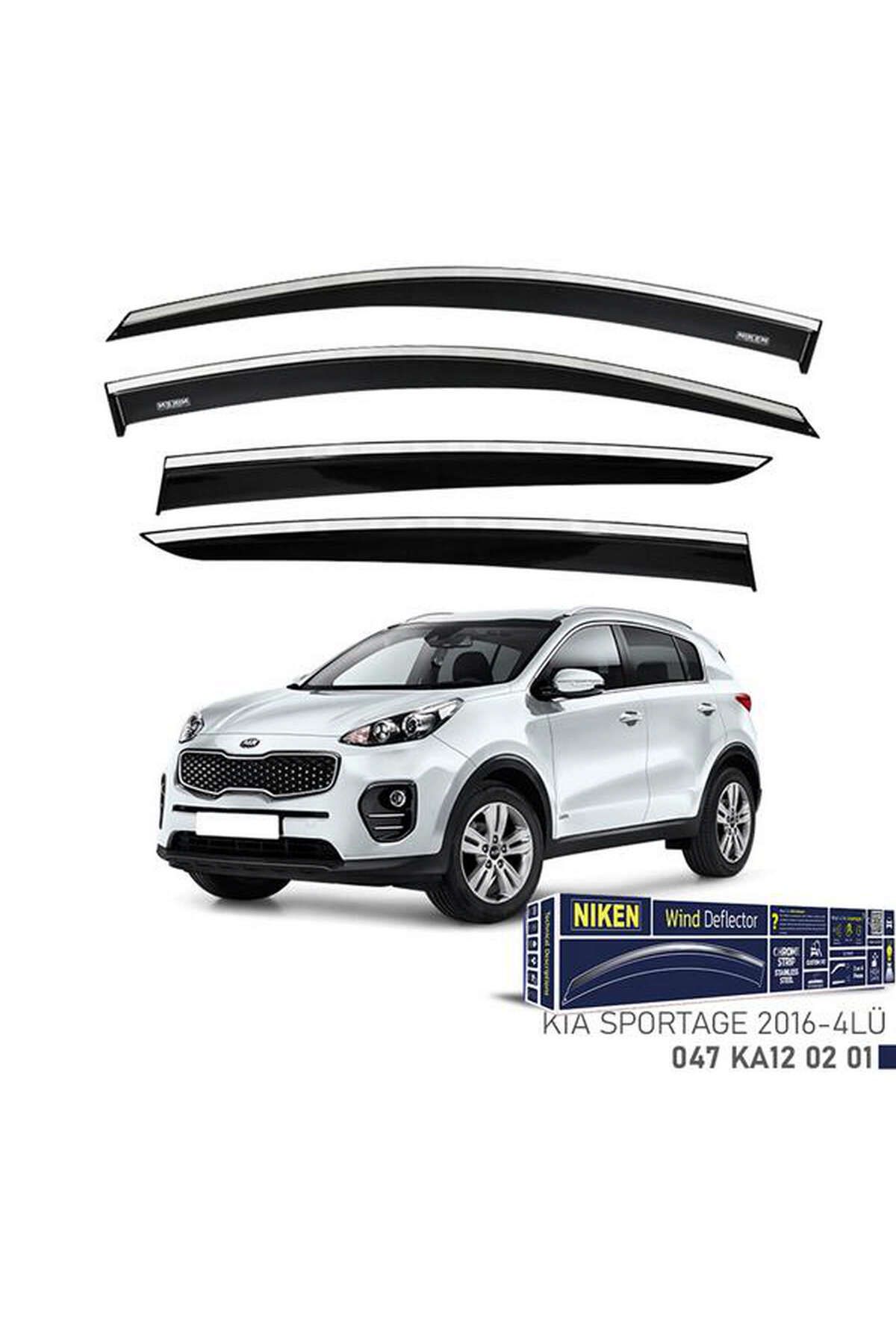 Universsal KROMLU CAM RÜZGARLIĞI KIA SPORTAGE 2016- 4LÜ 1492655706