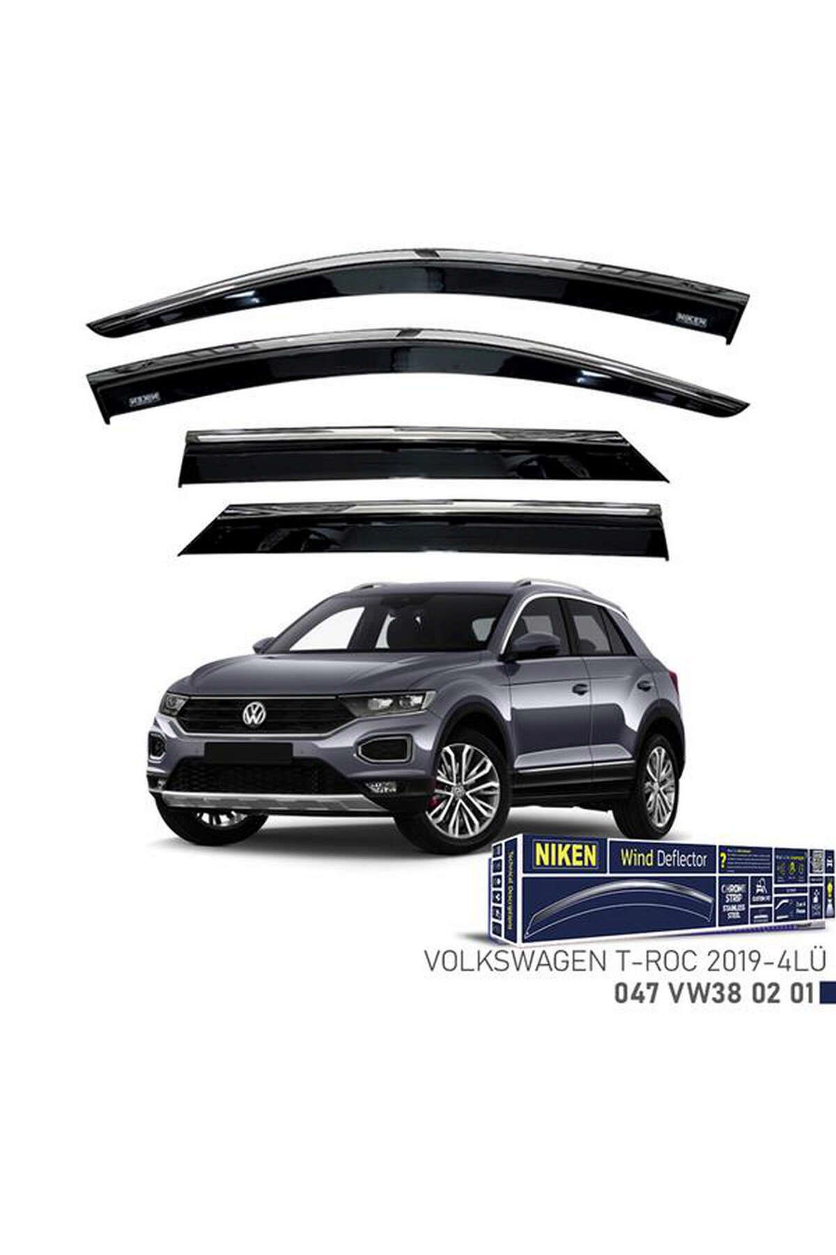 Universsal KROMLU CAM RÜZGARLIĞI VW T-ROC 2019- 4LÜ ALMLA