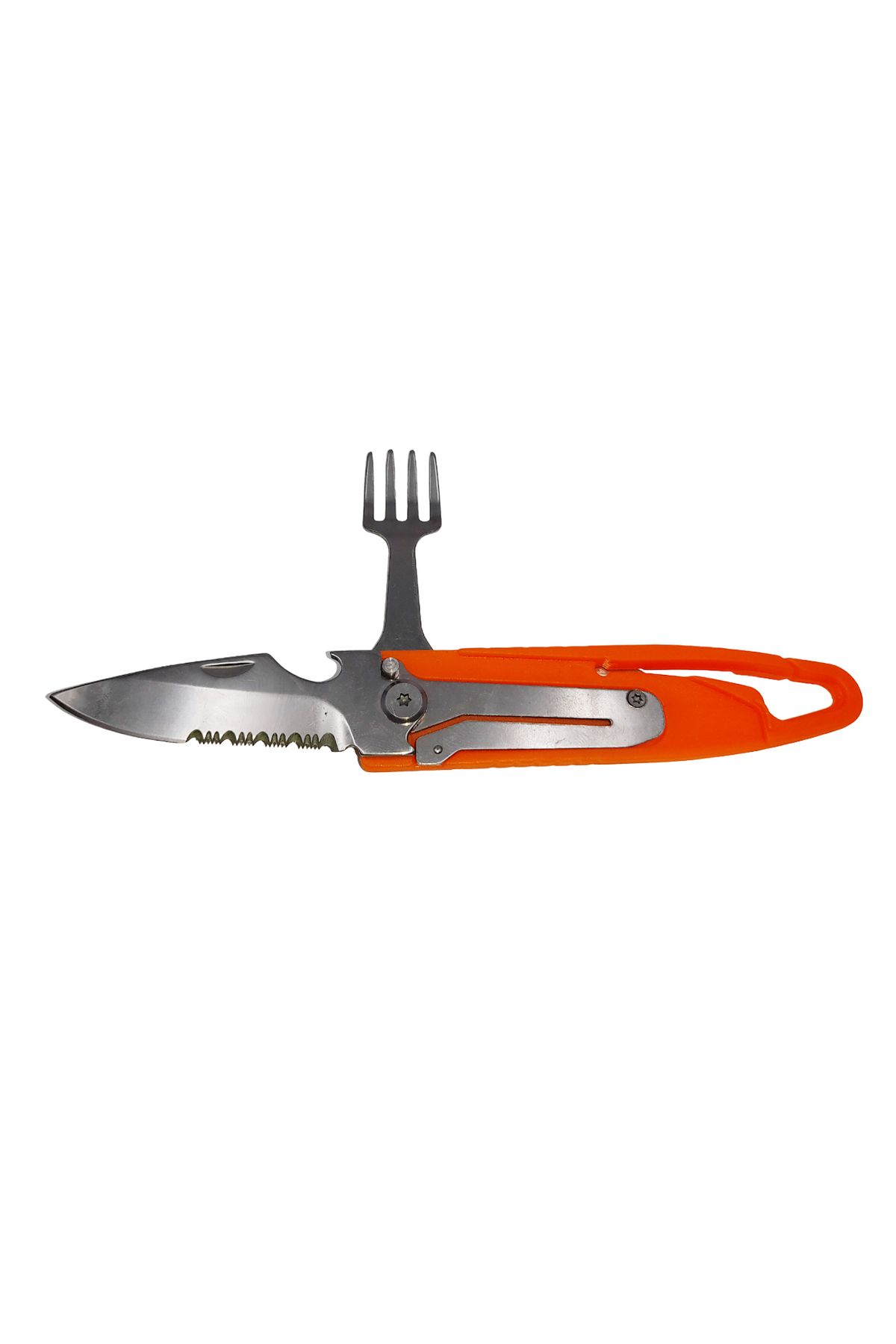 Depox Set De Tacâmuri Ideallstore Pentru Camping Și Drumeții, Cuțit Și Furculiță, Tip Briceag De Buzunar, 16 Cm - One Size