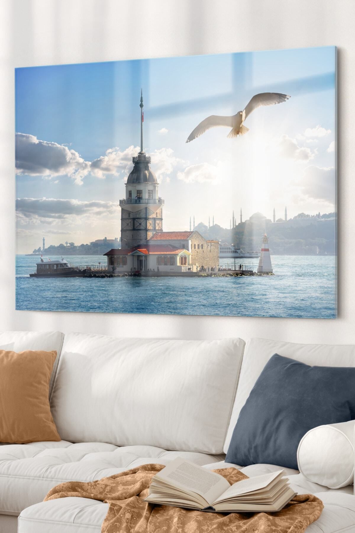 First Date Kız Kulesi | Şehir Temalı Cam Tablo | 50x70 Cm