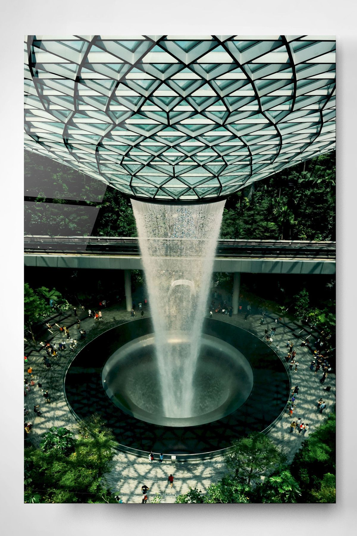 MESCHAIN Jewel Changi Airport Cam Tablo, Dekoratif Cam Tablo