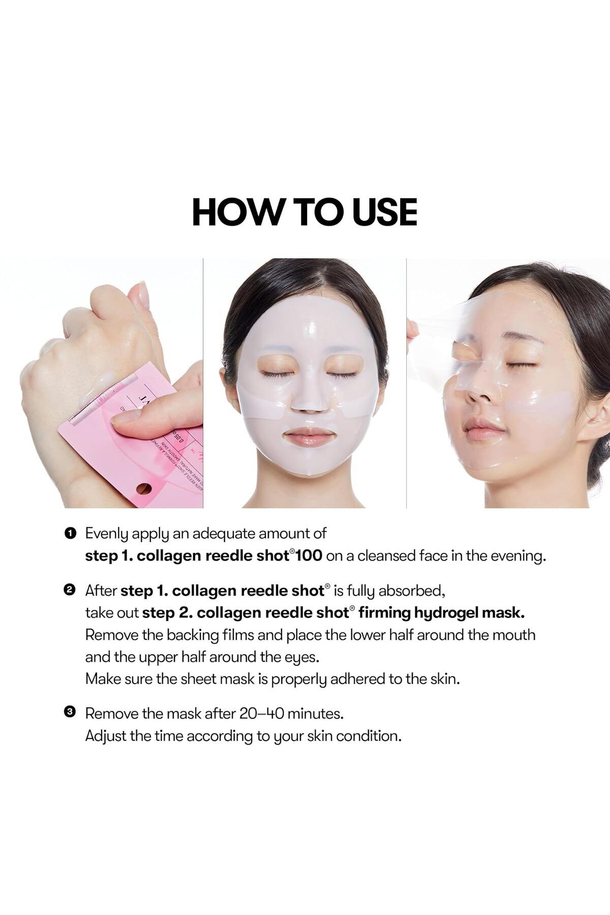 ماسک صورت کلاژن ریدل شات 100 2 مرحله هیدروژل پرواز VT COSMETICS