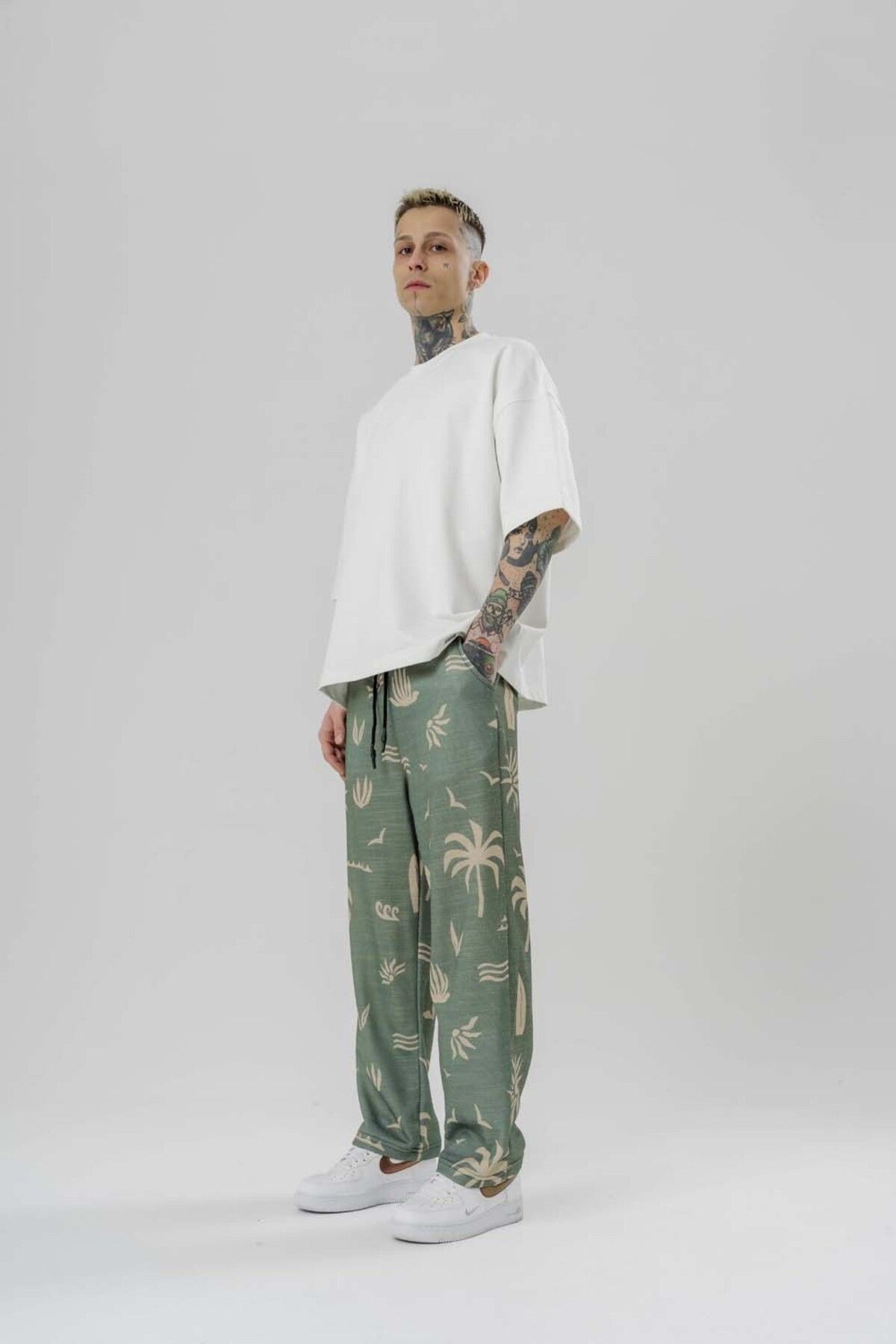 شلوار سبز مردانه DRIP TIRE اورجینال go gang own
