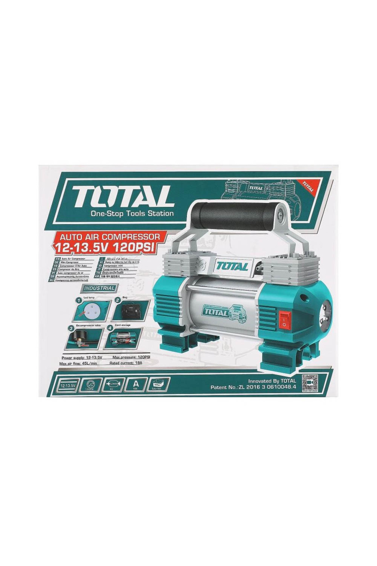 TOTAL-Professional 2-Piston Car Tire Inflator and Tire Compressor 4
