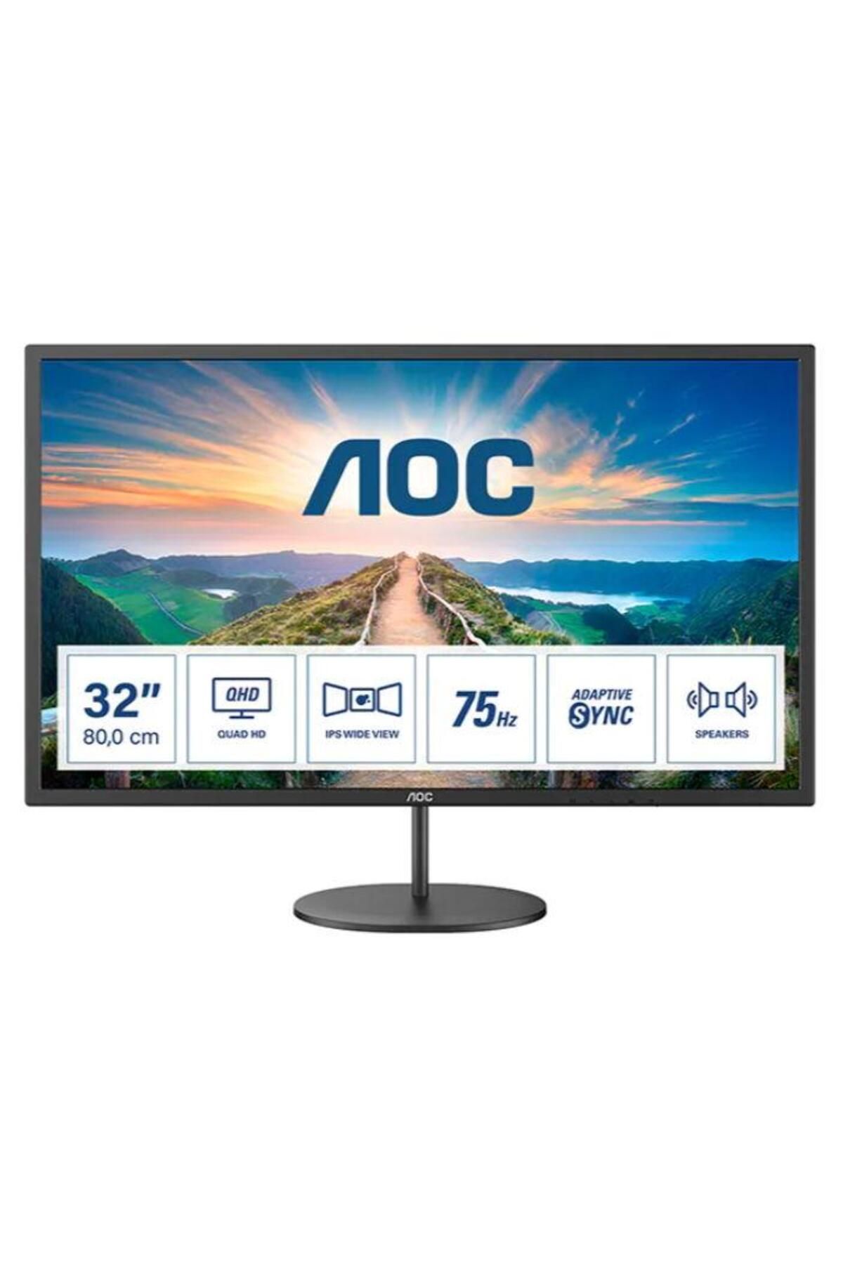 Aoc-Monitor IPS LED AOC 31.5" Q32V4, QHD (2560 x 1440), HDMI, DisplayPort, Boxe, 75 Hz (Negru) 1