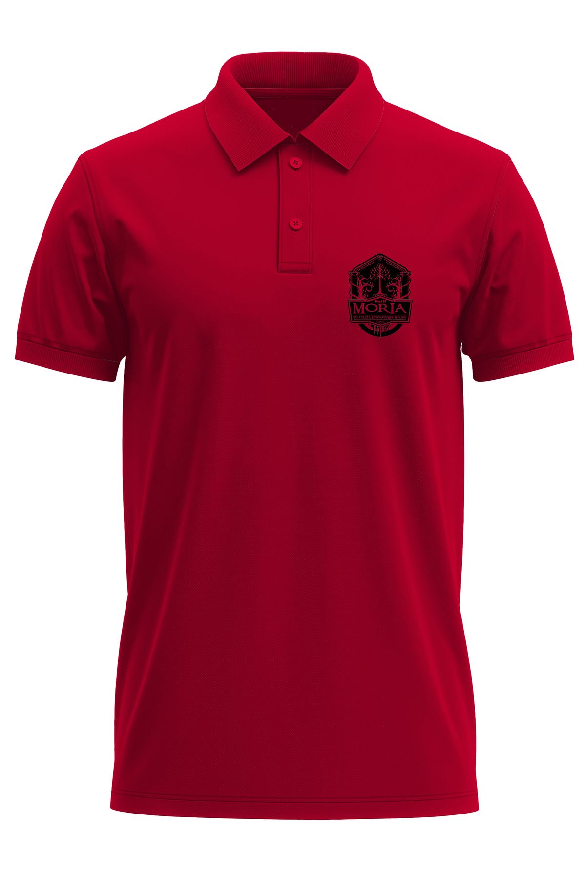 remonz Tricou Cu Gât Polo Cu Imprimeu Moria, 100% Bumbac Unisex - L