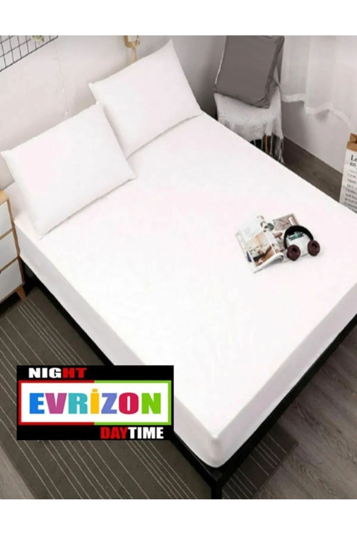EVRİZON Komple Lastikli Sıvı Geçirmez Yatak Alezi 100 x 200