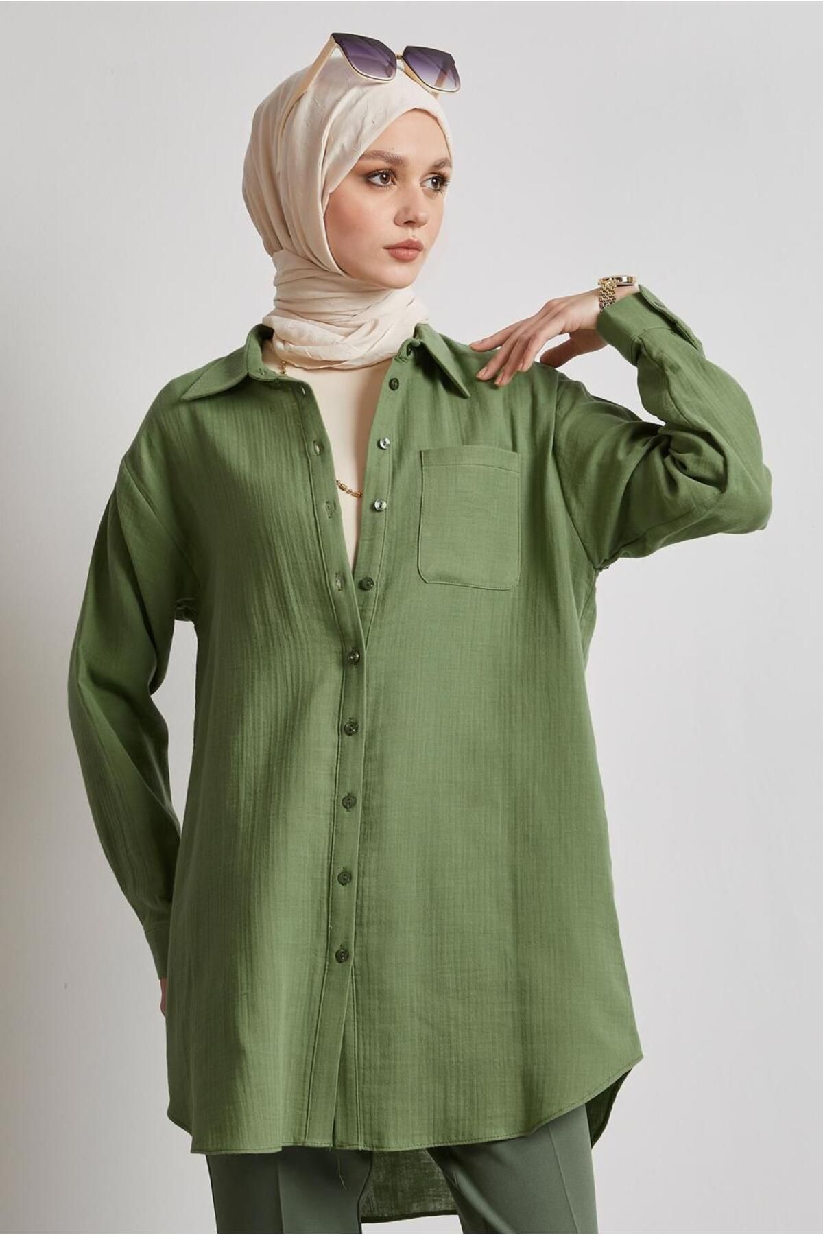 تونیک پیراهن نخی 44811 Alvina