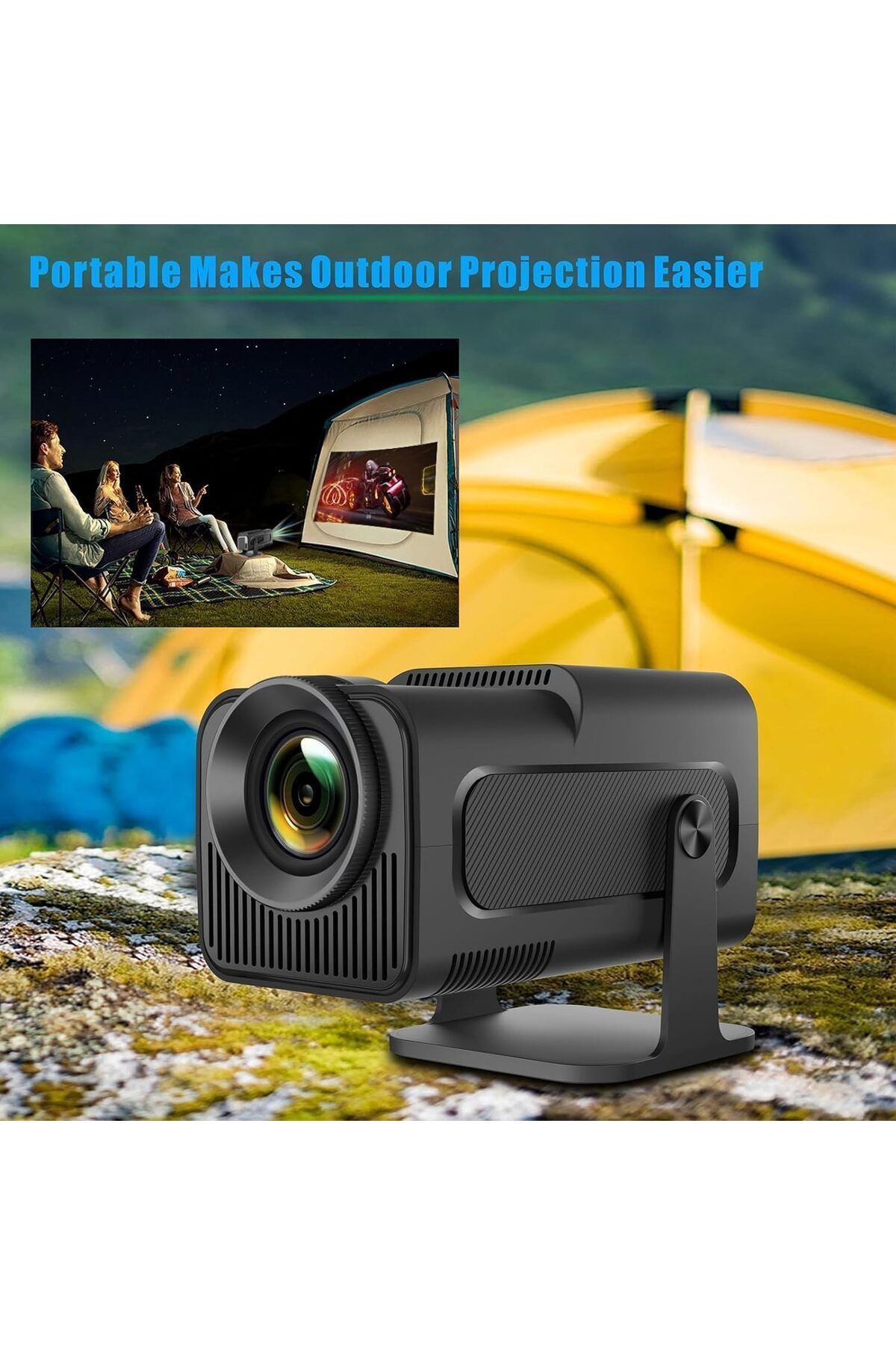 Generic-Mini Portable Auto Keystone Projector, 4K FHD 1080P Smart Projector Support with WiFi 6, BT 5.0 3