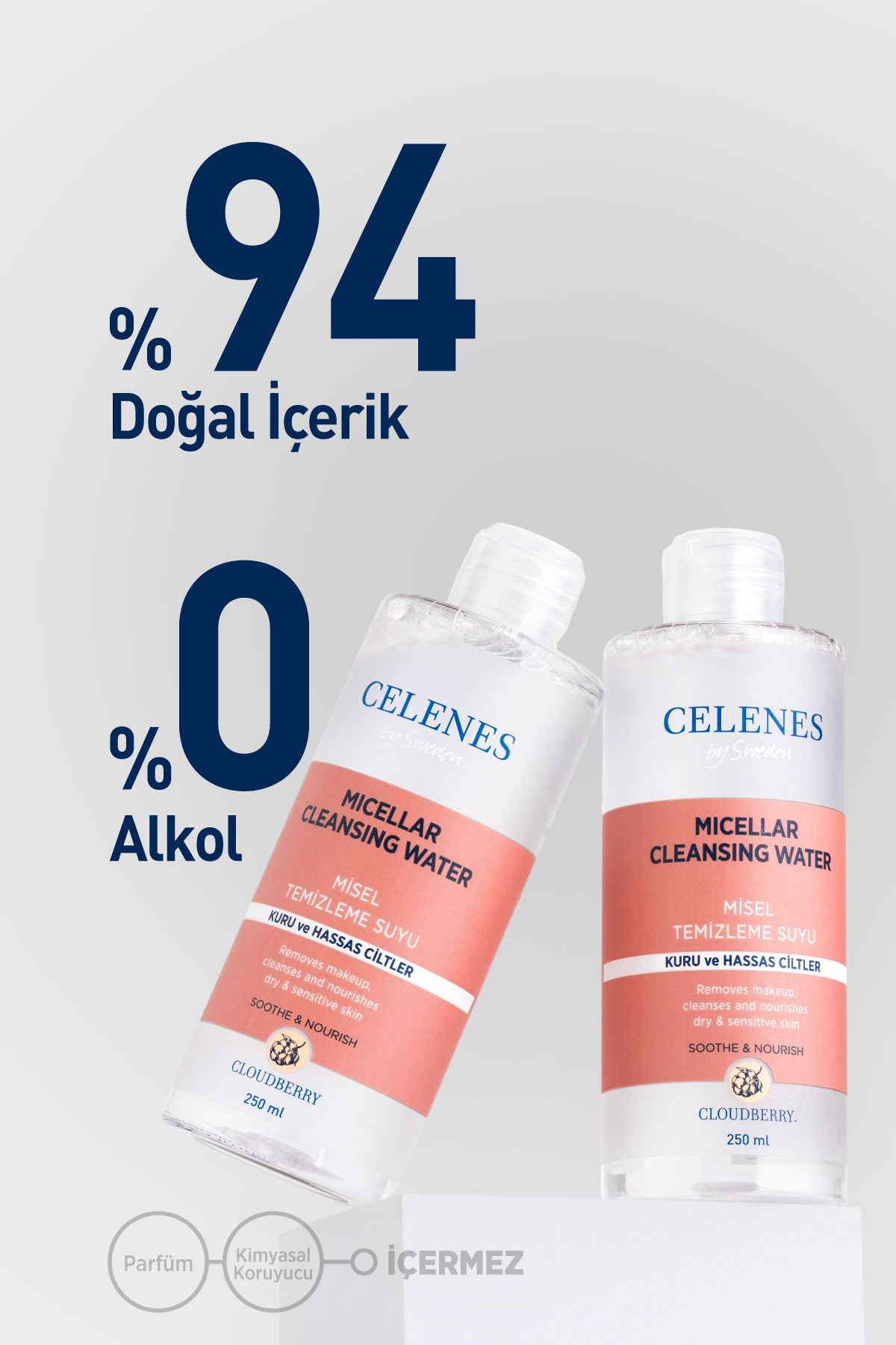 Yoğun Nemlendici ve Yatıştırıcı Cloudberry Misel Temizleme Suyu Kuru ve Hassas Ciltler 250 ml — 7350104248512 — تصویر 3 از 6