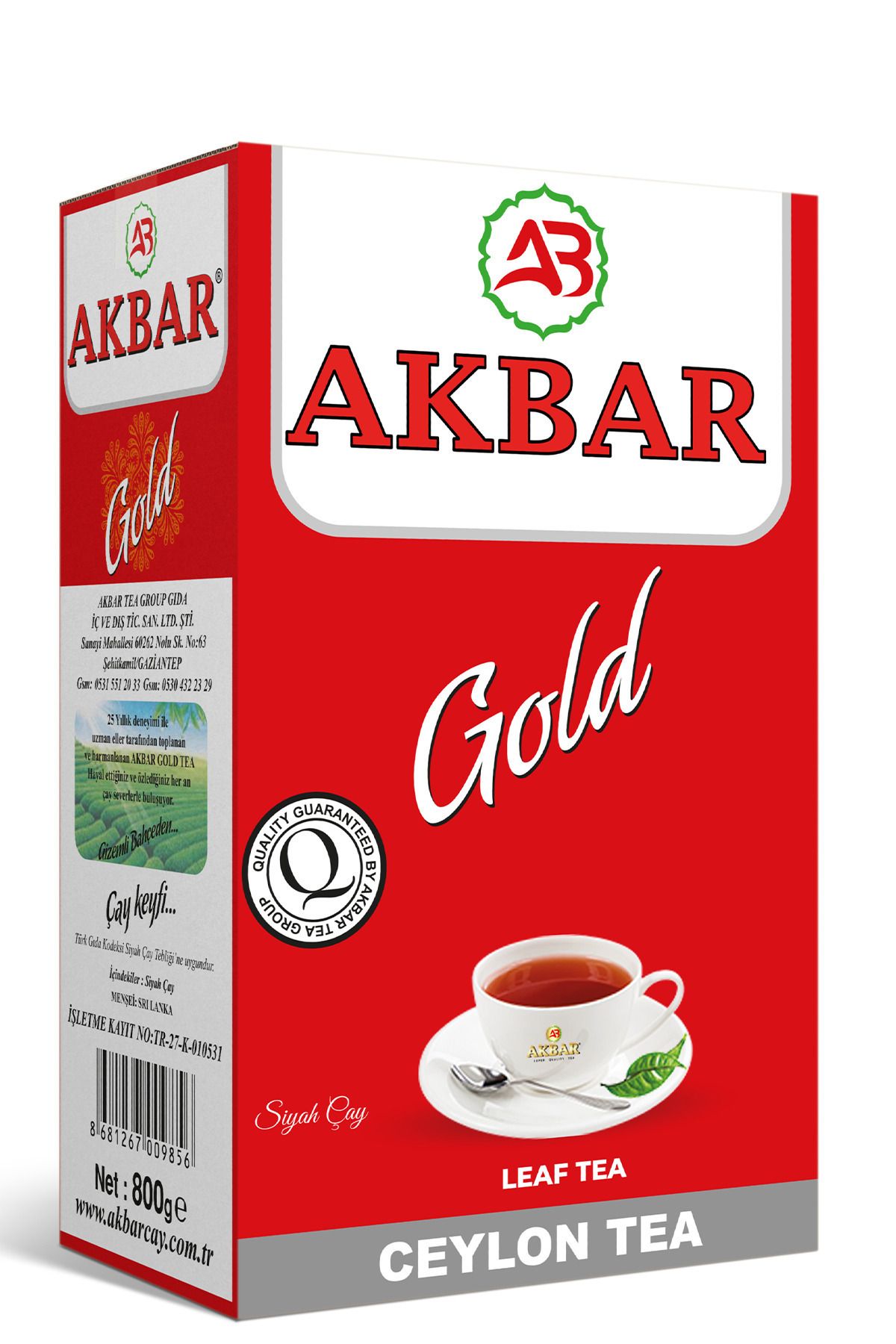 AKBAR ÇAY 800 gr (Garantili Lezzet) Gurme Seylan Çayı – İthal Sri Lanka Ceylon Siyah Çay
