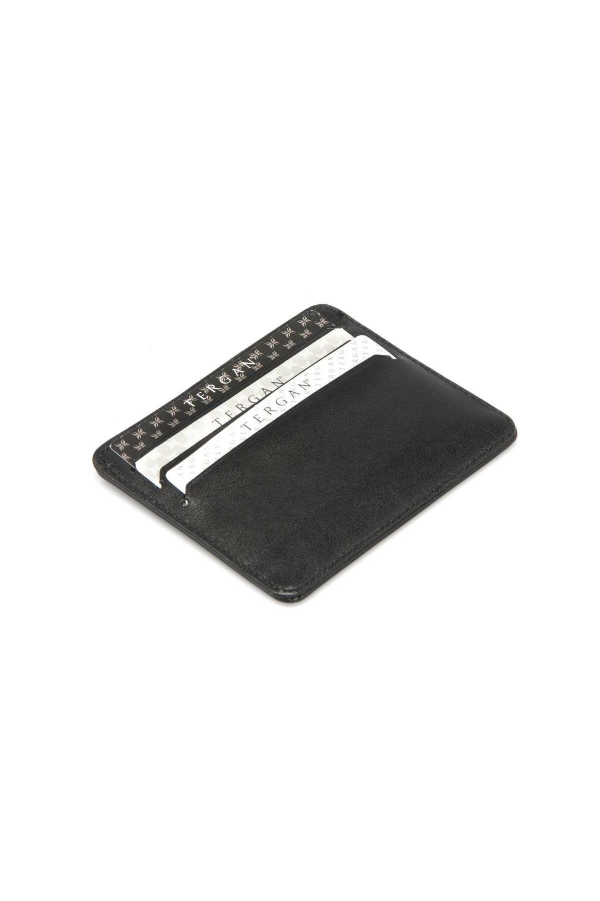 Tergan-S1KK00001050-B06 Δερμάτινη θήκη πιστωτικής κάρτας Unisex - Μαύρη 1