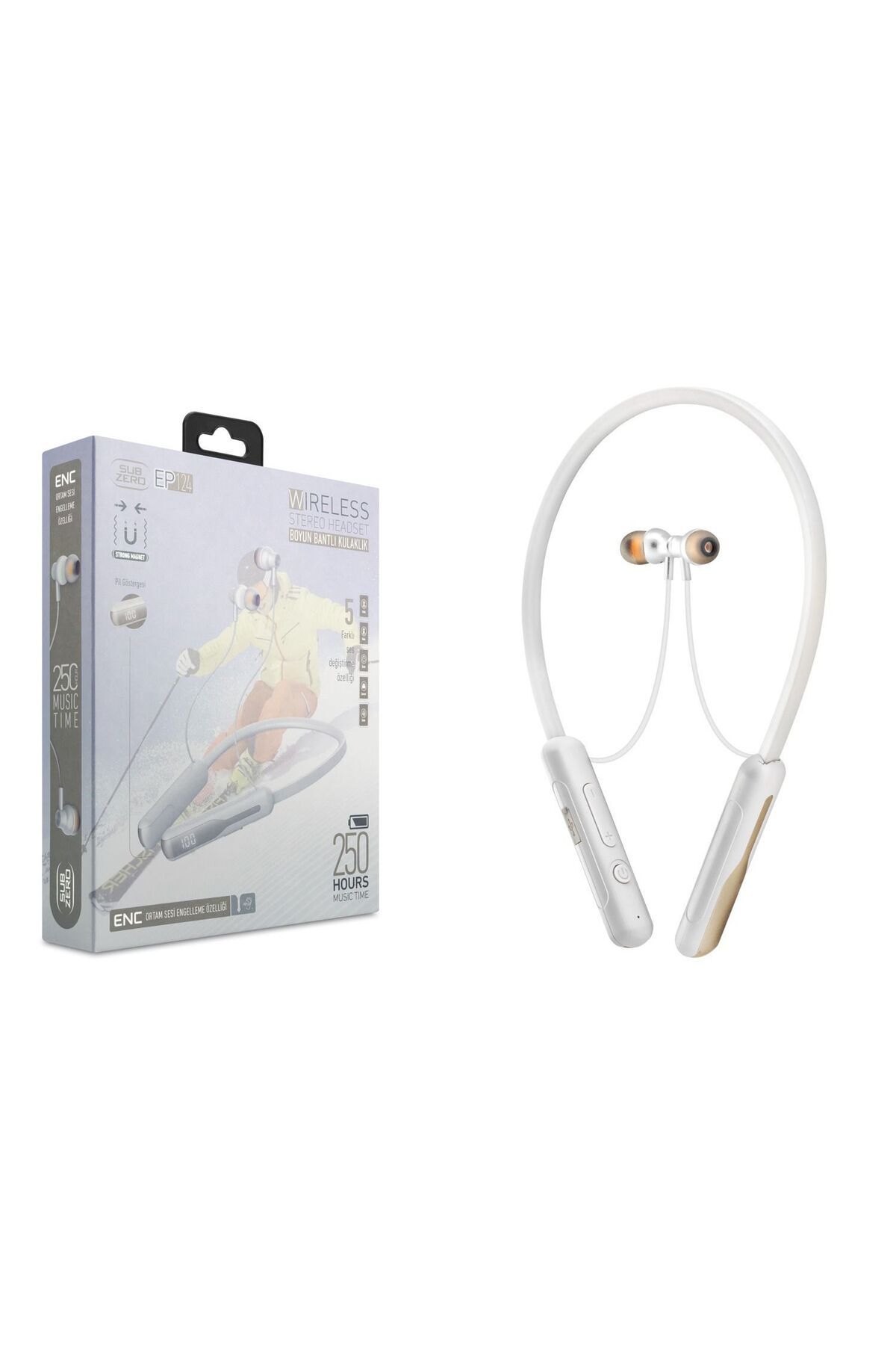 Subzero 250 Saat Dayanıklı Boyun Bantlı Bluetooth Bağlantılı Kablosuz Kulaklık