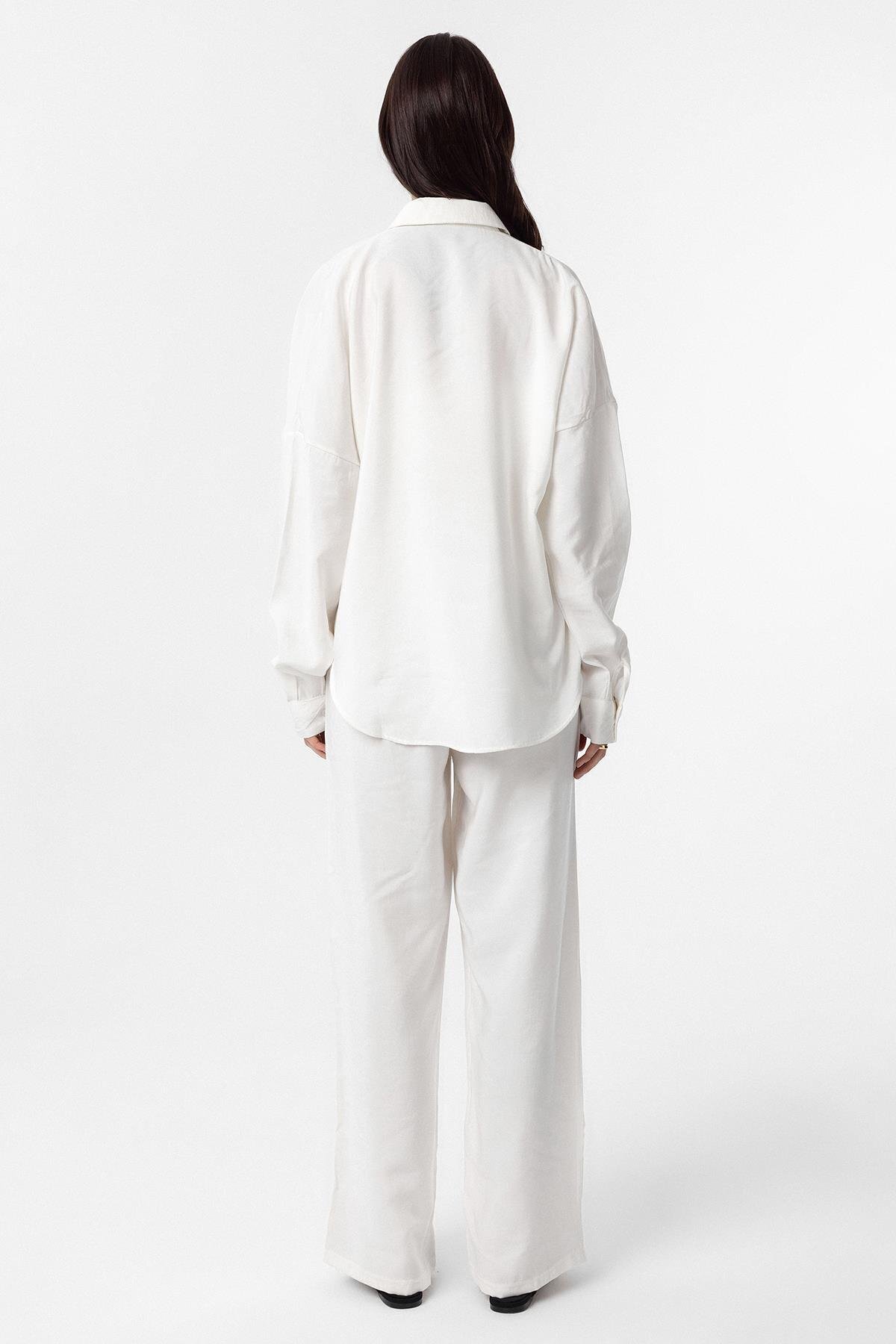 Antioch-Ecru Modal Women's Shirt Pants Set 5
