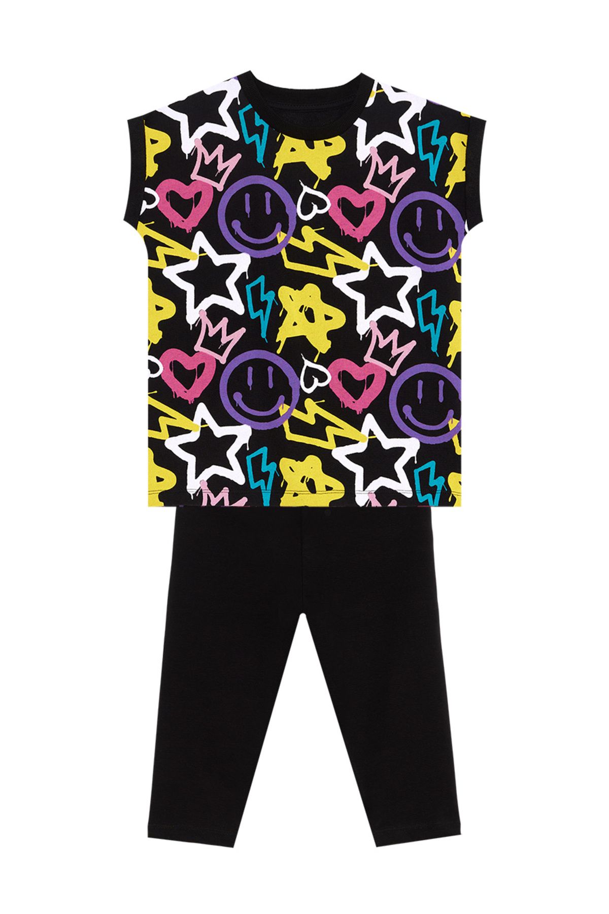 MSHB&G-Street Style Sommer T-Shirt und Leggings Set für Mädchen 3