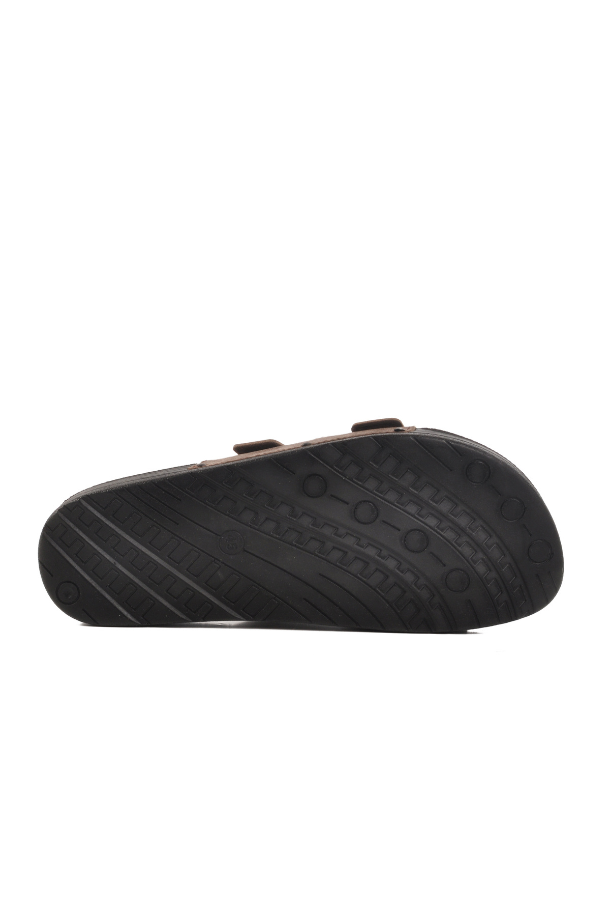 Pierre Cardin-Brown Double Striped Light Leather Men's Slippers Pc-7038 m 5