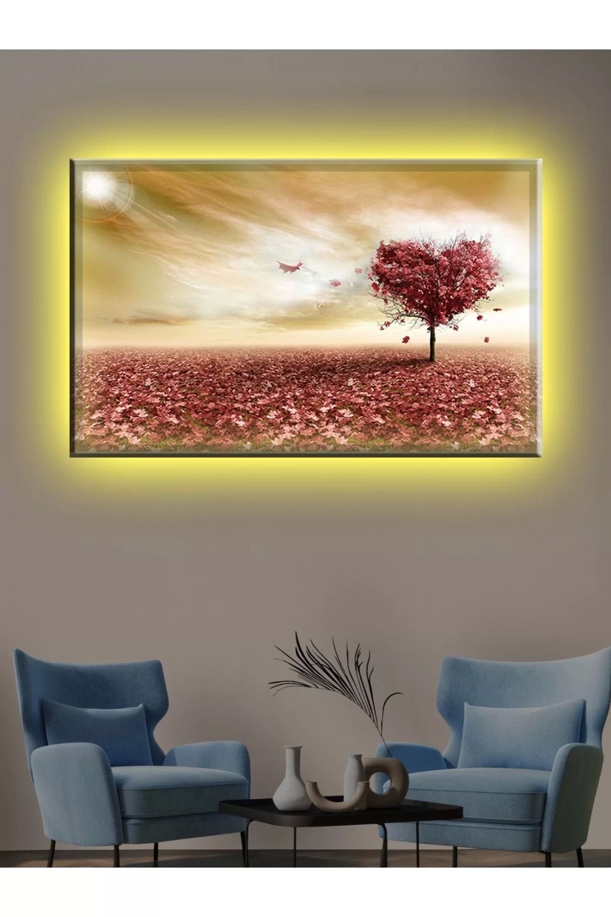 feifei Led Işıklı Kalpli Ağaç (salon Tablosu)