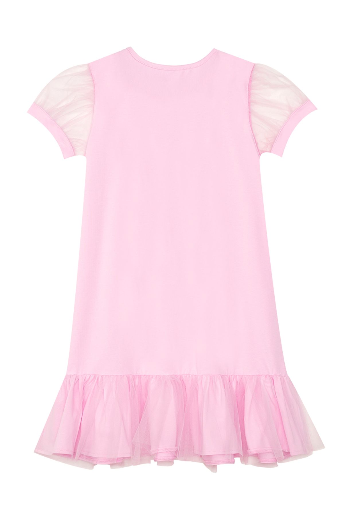 MSHB&G-Sternenhimmel-Einhorn-Mädchen-Sommerkleid aus rosa Tüll mit Rüschen 4
