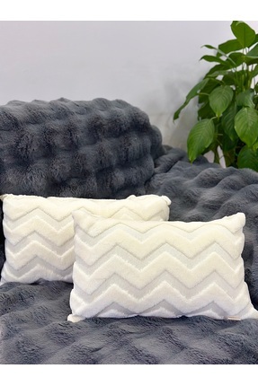 Cottella 2'li Bohem Özel Desen Punch Panç Desen Dekoratif Kırlent Kılıfı Zikz...