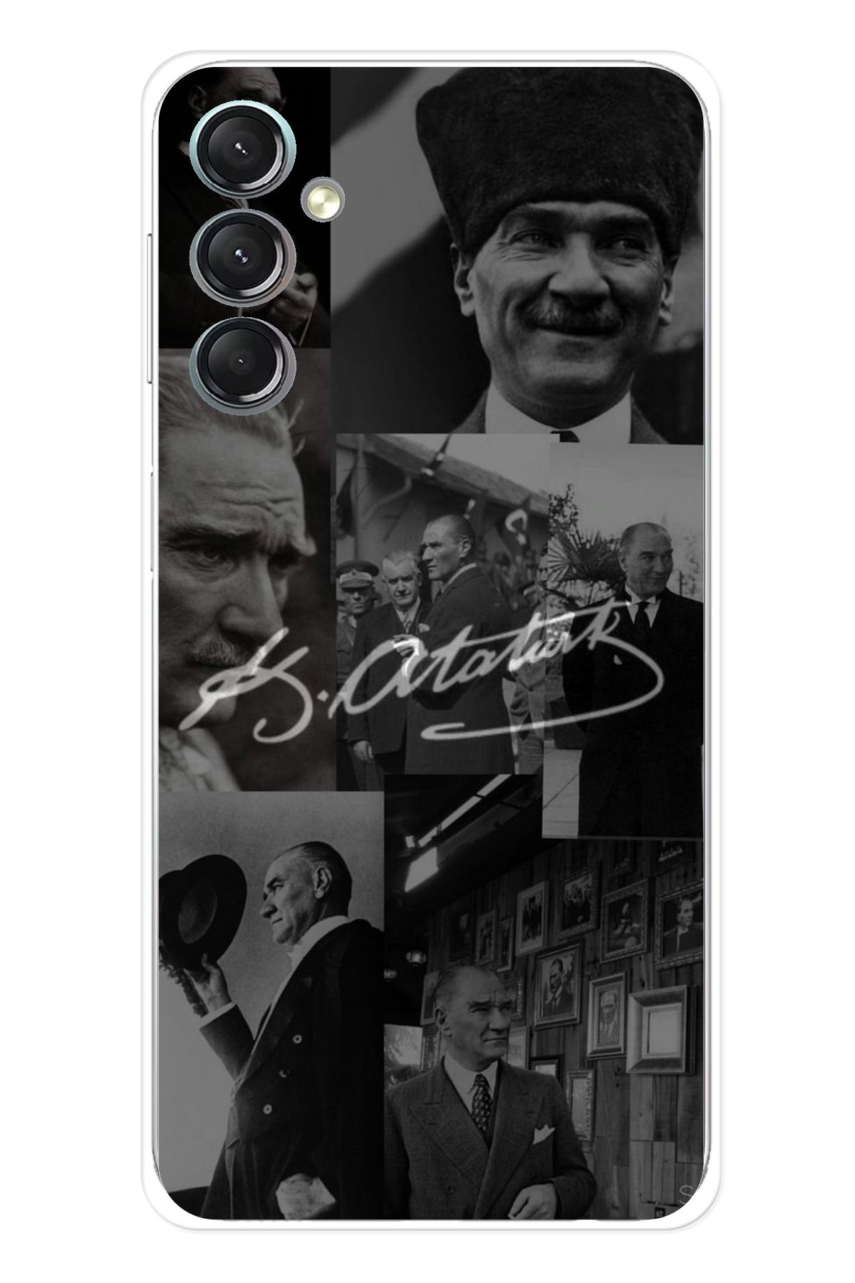 TechTree SAMSUNG Galaxy A24 Uyumlu Kemal Atatürk İmza Şeffaf Silikon Kılıf