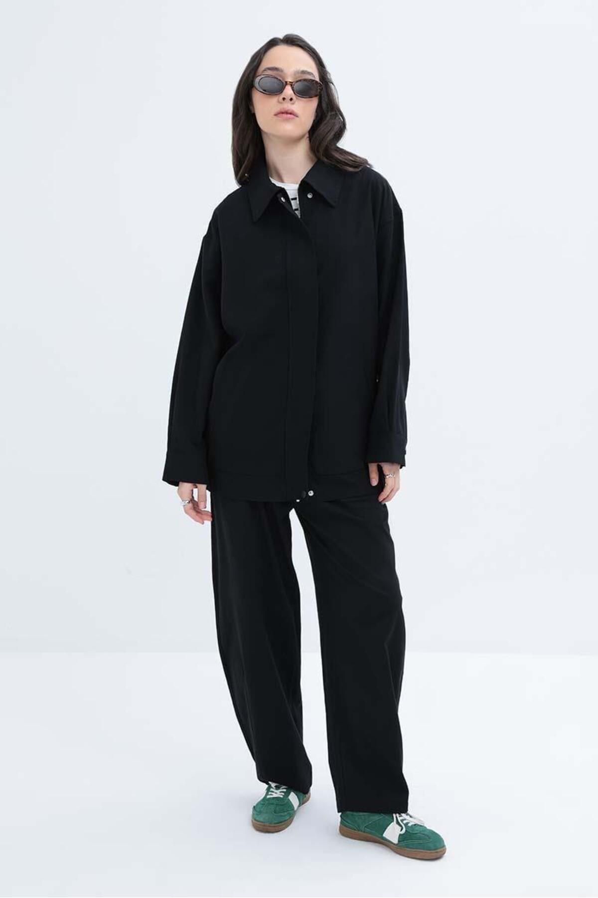 ALLDAY-Jachetă de damă cu fermoar și elastic Alldy S85051a0 4