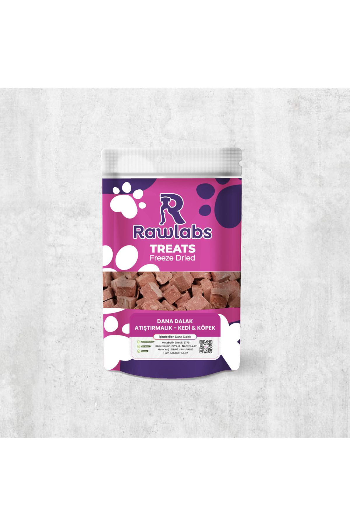 Rawlabs Freeze-Dry Dana Dalak Kedi Köpek Ödül Maması, 40 gr Sağlıklı Atıştırmalık, %100 Doğal Ve Katkısız