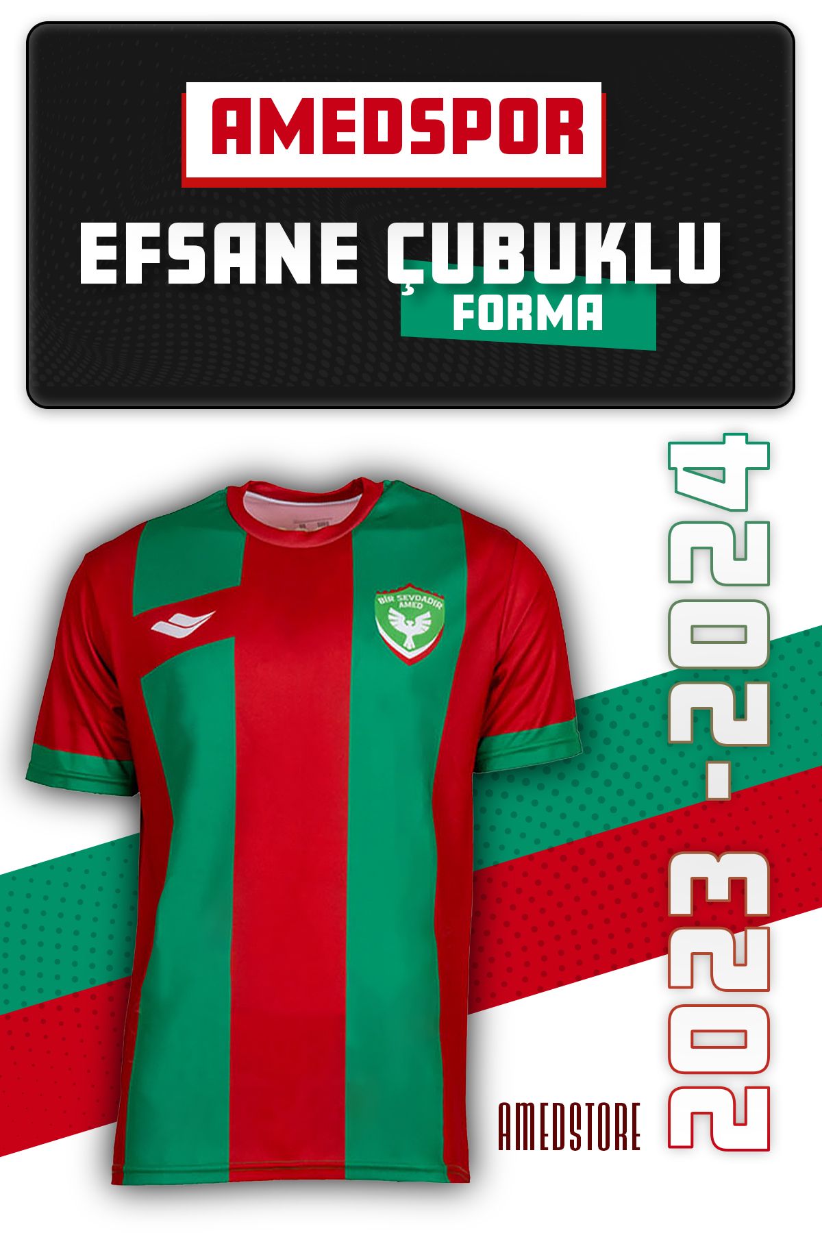 Amed Spor Diyarbakır Amedspor Efsane Çubuklu Forma A41