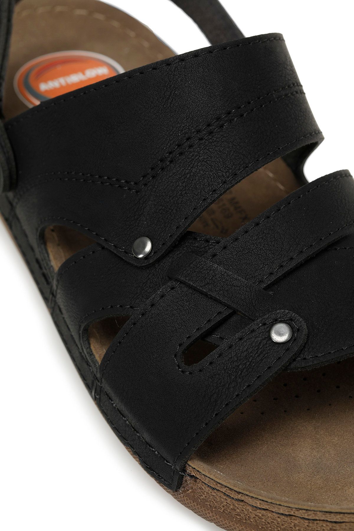 Polaris-Polaris406147 Black Men's Slippers Sandals 7