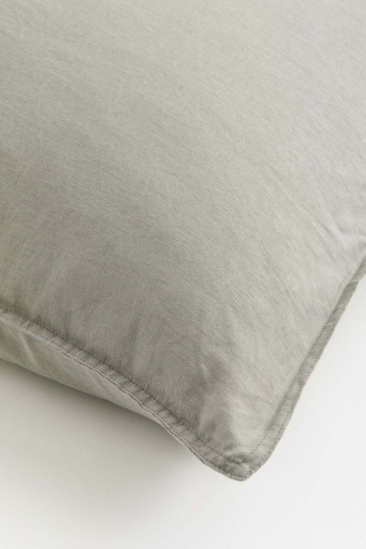 H&M-Washed linen pillowcase 3