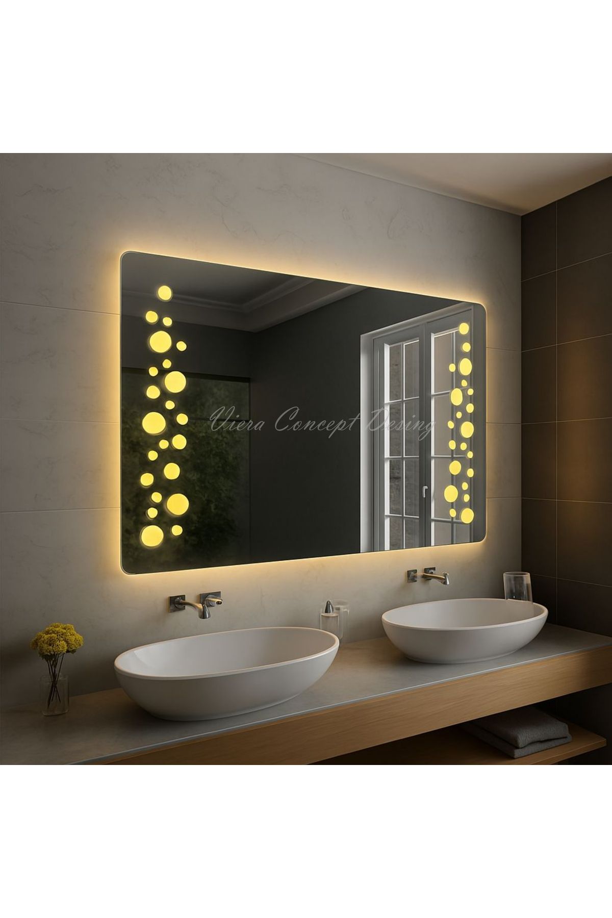 Viera Concept Gün Işığı Led Ayna Dokunmatik Balon Desenli