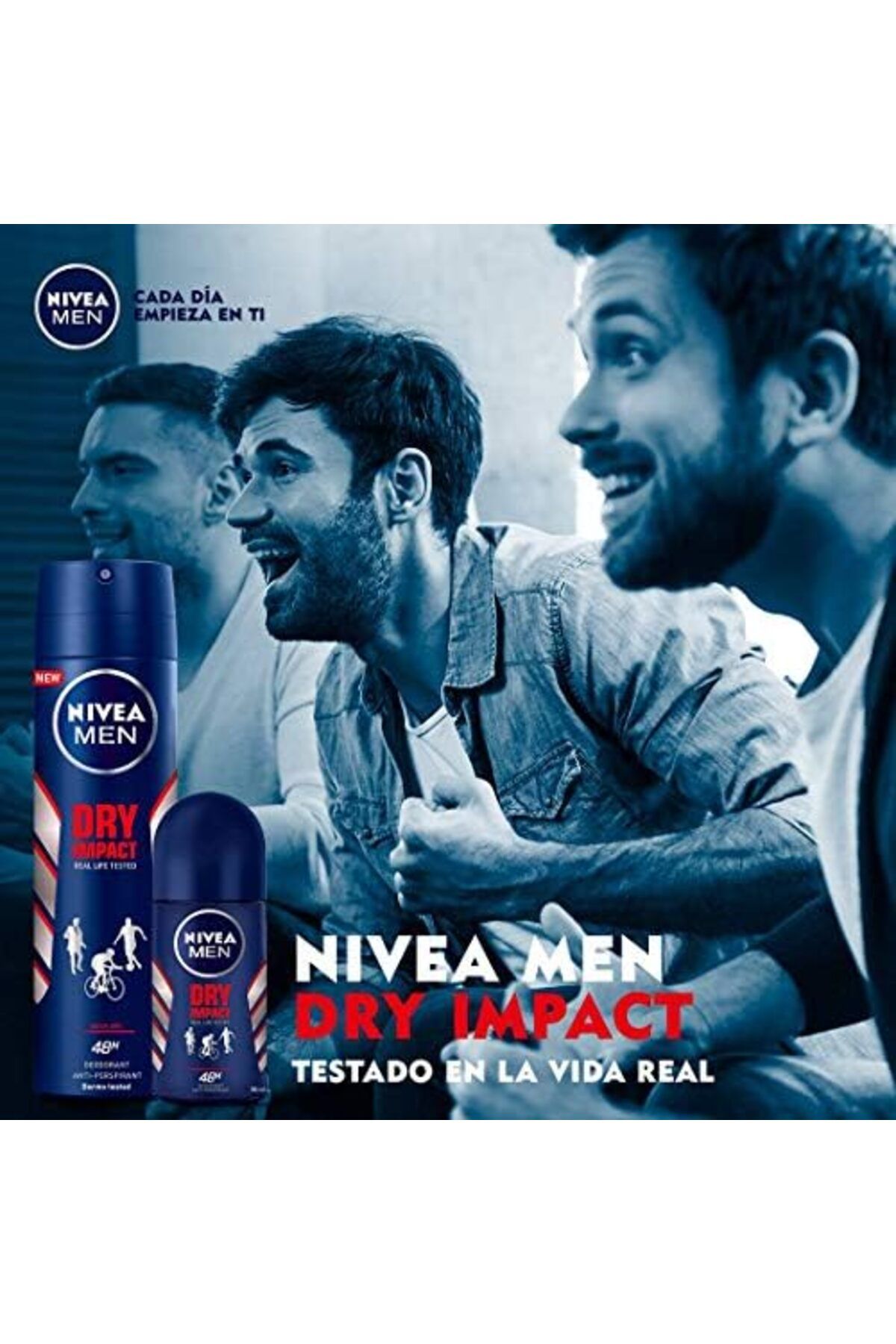 NIVEA-مزيل عرق دراي إمباكت رول أون للرجال من نيفيا، 50 مل، منعش 5