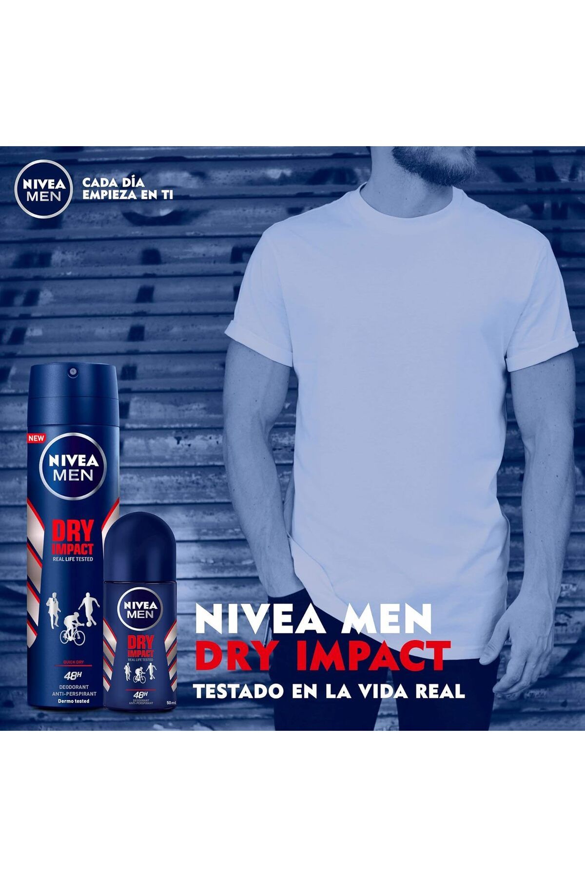 NIVEA-مزيل عرق دراي إمباكت رول أون للرجال من نيفيا، 50 مل، منعش 6