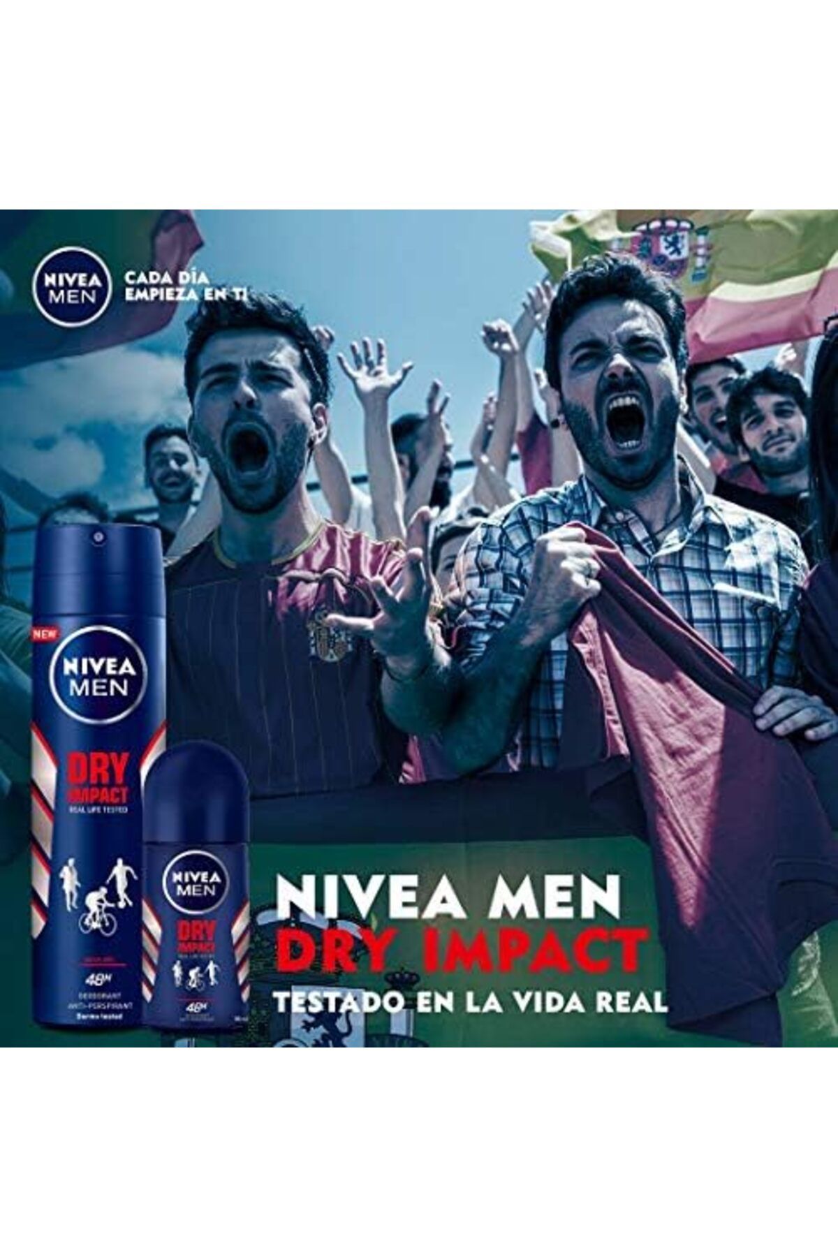 NIVEA-مزيل عرق دراي إمباكت رول أون للرجال من نيفيا، 50 مل، منعش 4