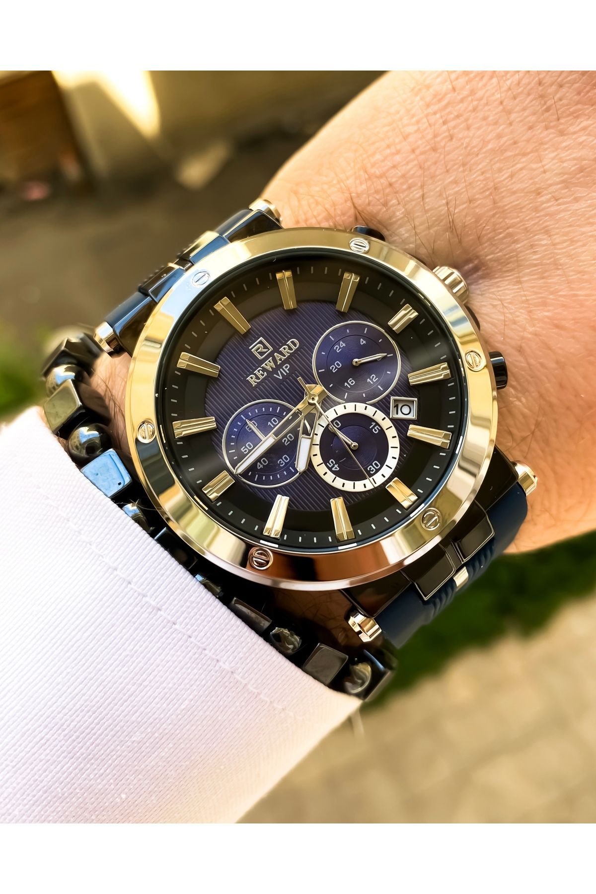 Reward silikon kordon spor model lacivert renk su geçirmez Erkek kol saati