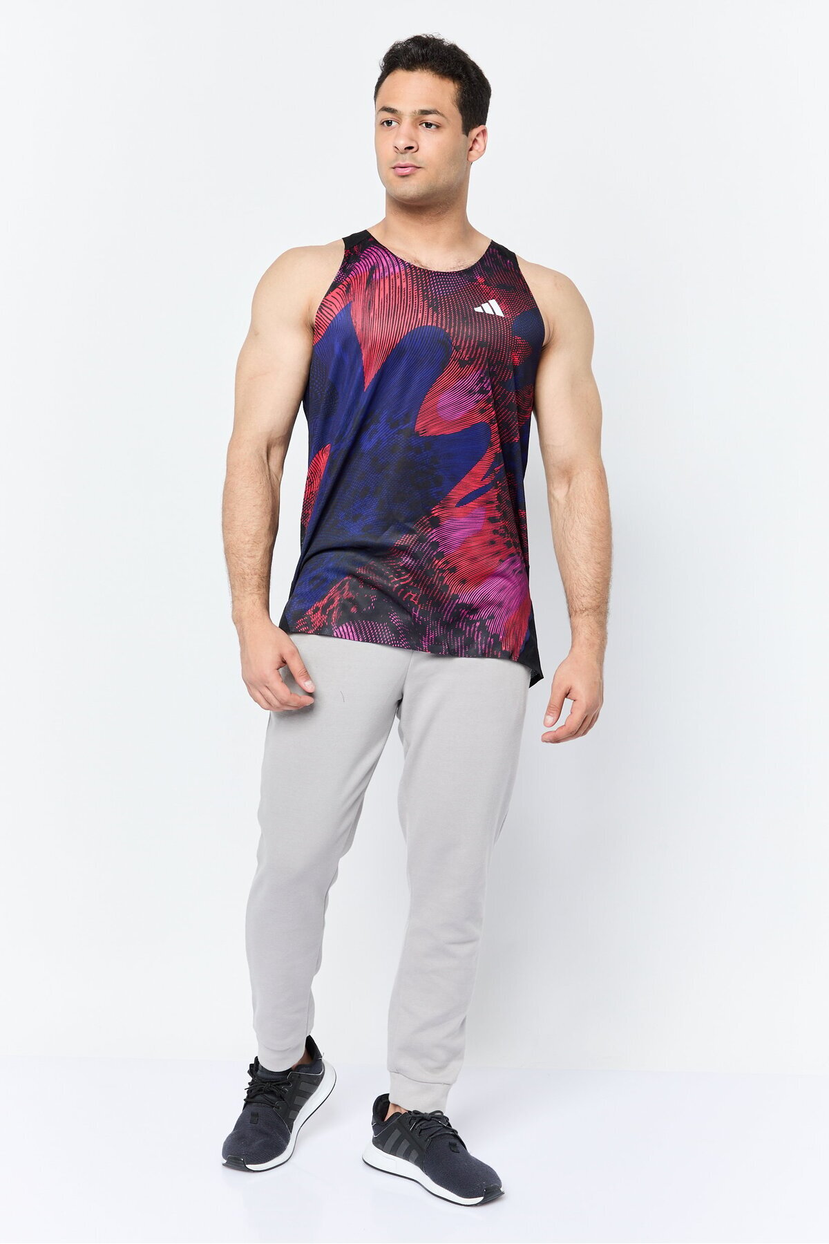 adidas-Men Sportswear Fit Brand Logo Training Vest, Black 3