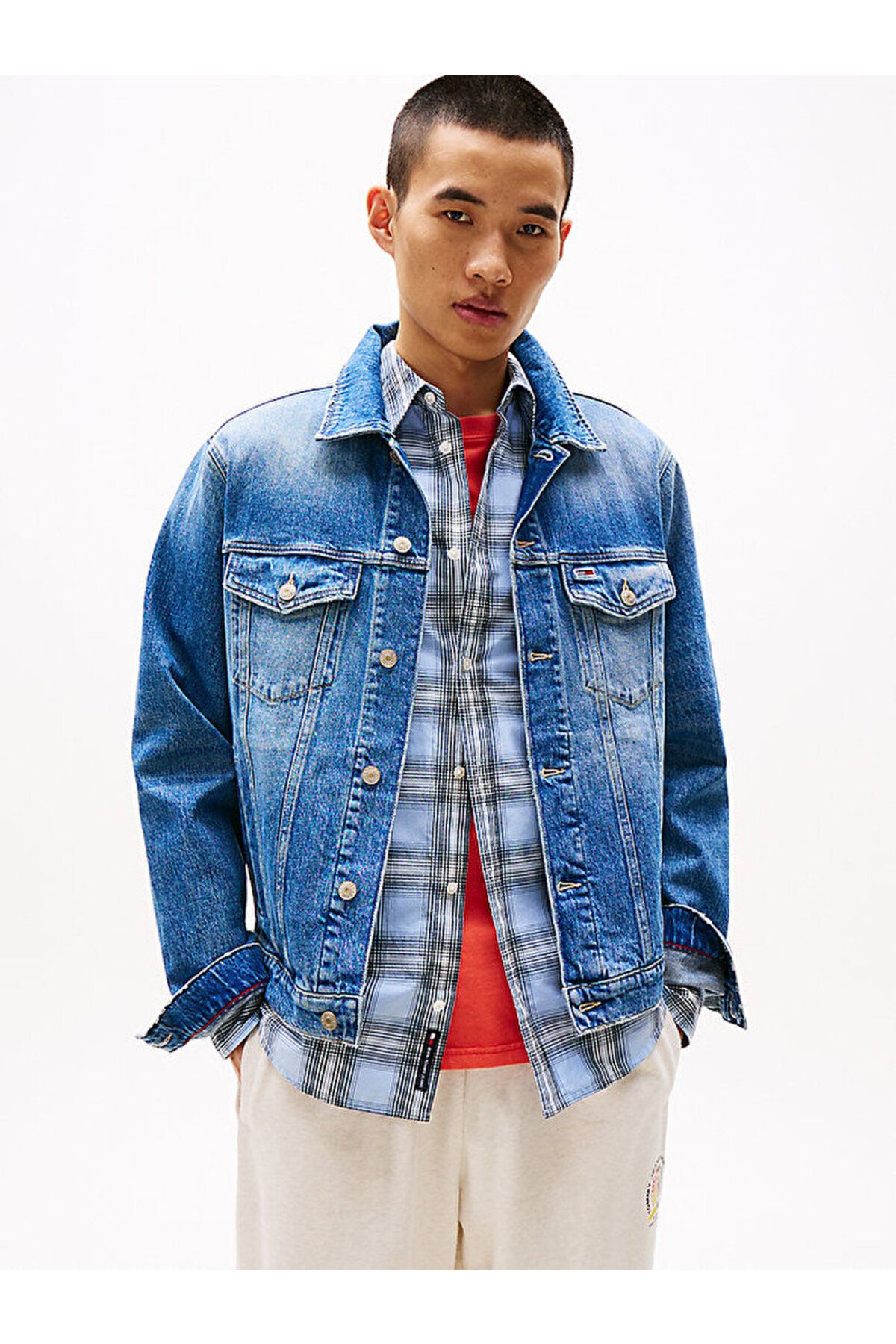 Tommy Hilfiger Ryan Back Crest Embroidery Trucker Jacket