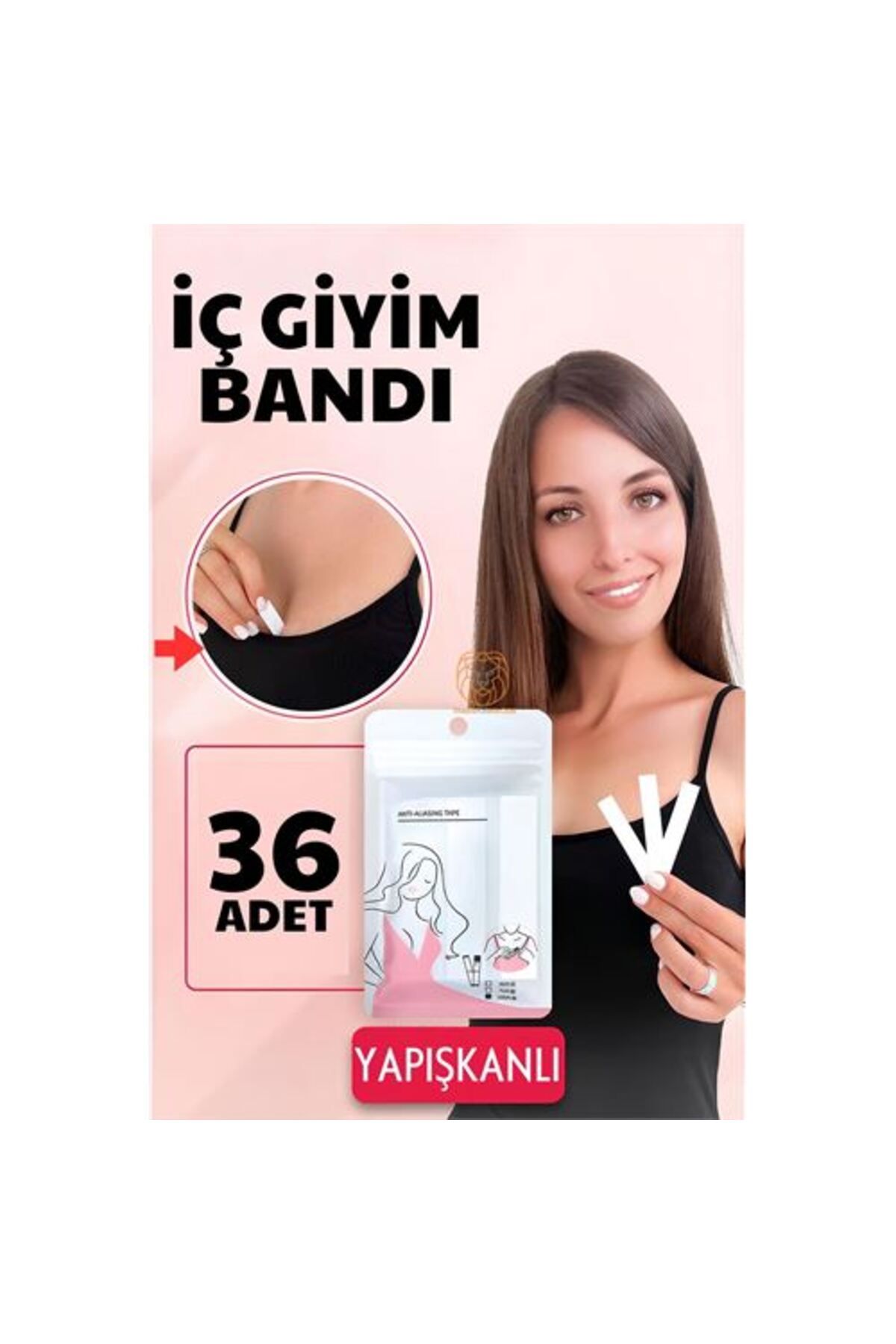 TYYLİ İç Giyim Bandı Çift Taraflı Yapışkanlı Su Geçirmez 36 ADET