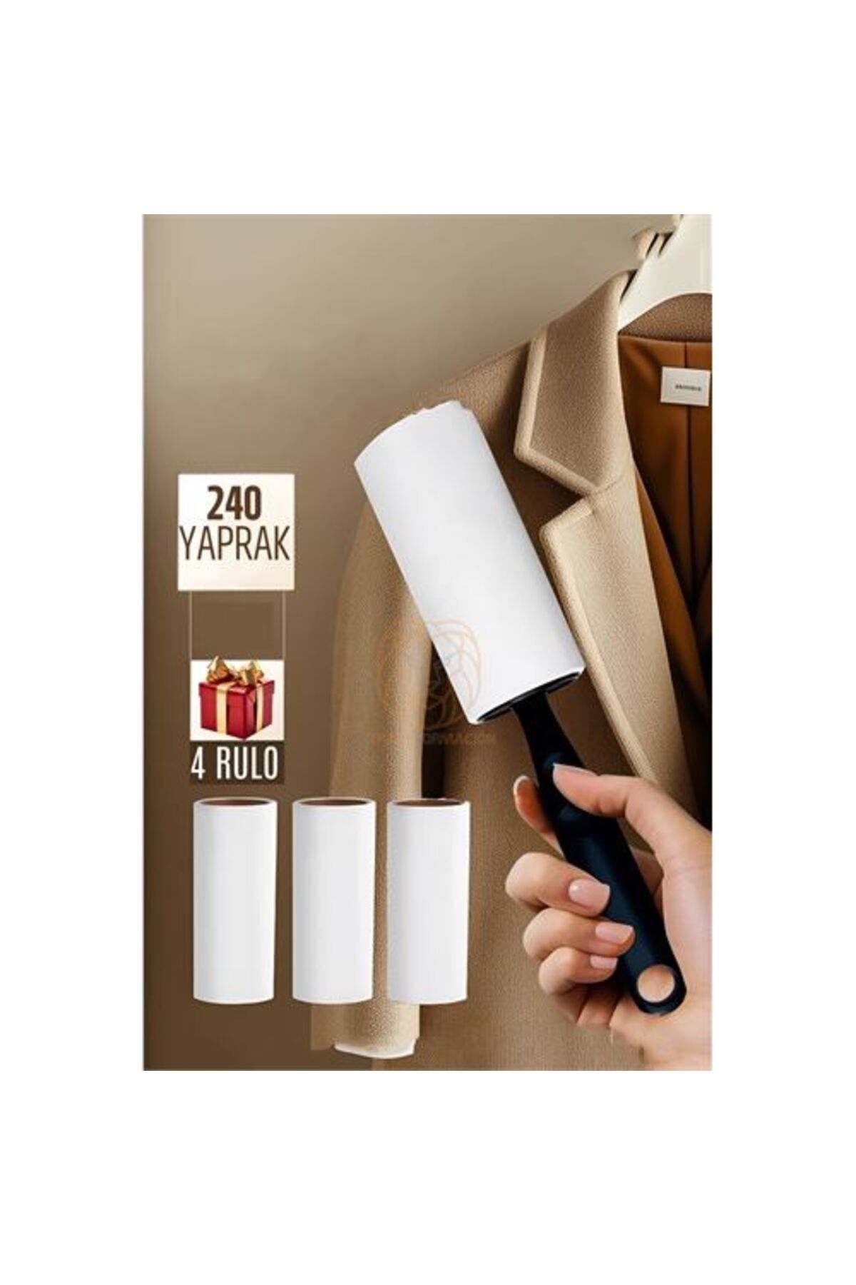 SAVA HOME COLLECTİON Tüy Alıcı Rulo Tüy Toplayıcı 240 Yaprak 4 Top