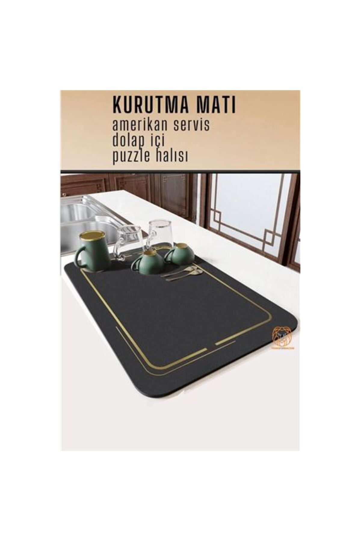 TYYLİ Bulaşık Durulama Kurutma Matı Süzücü Emici D.Reohouri Design