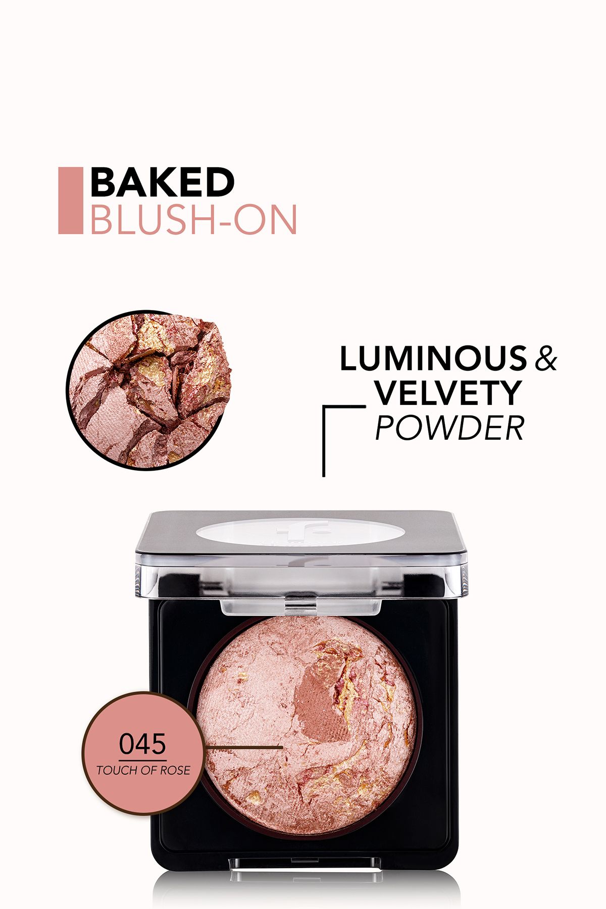 Flormar-Sparkling Baked Blush - Baked Blush-On - 045 Touch of Rose 4