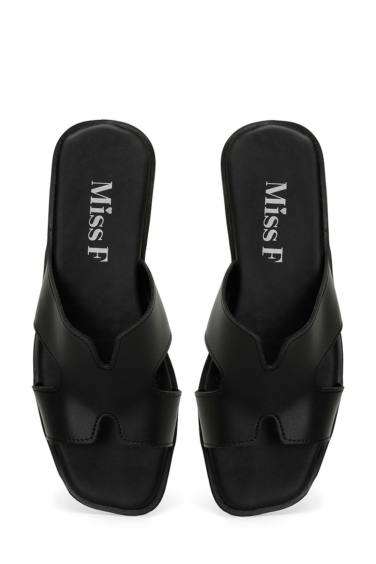 Miss F-DS21046.C 4FX Schwarze Damenhausschuhe 4