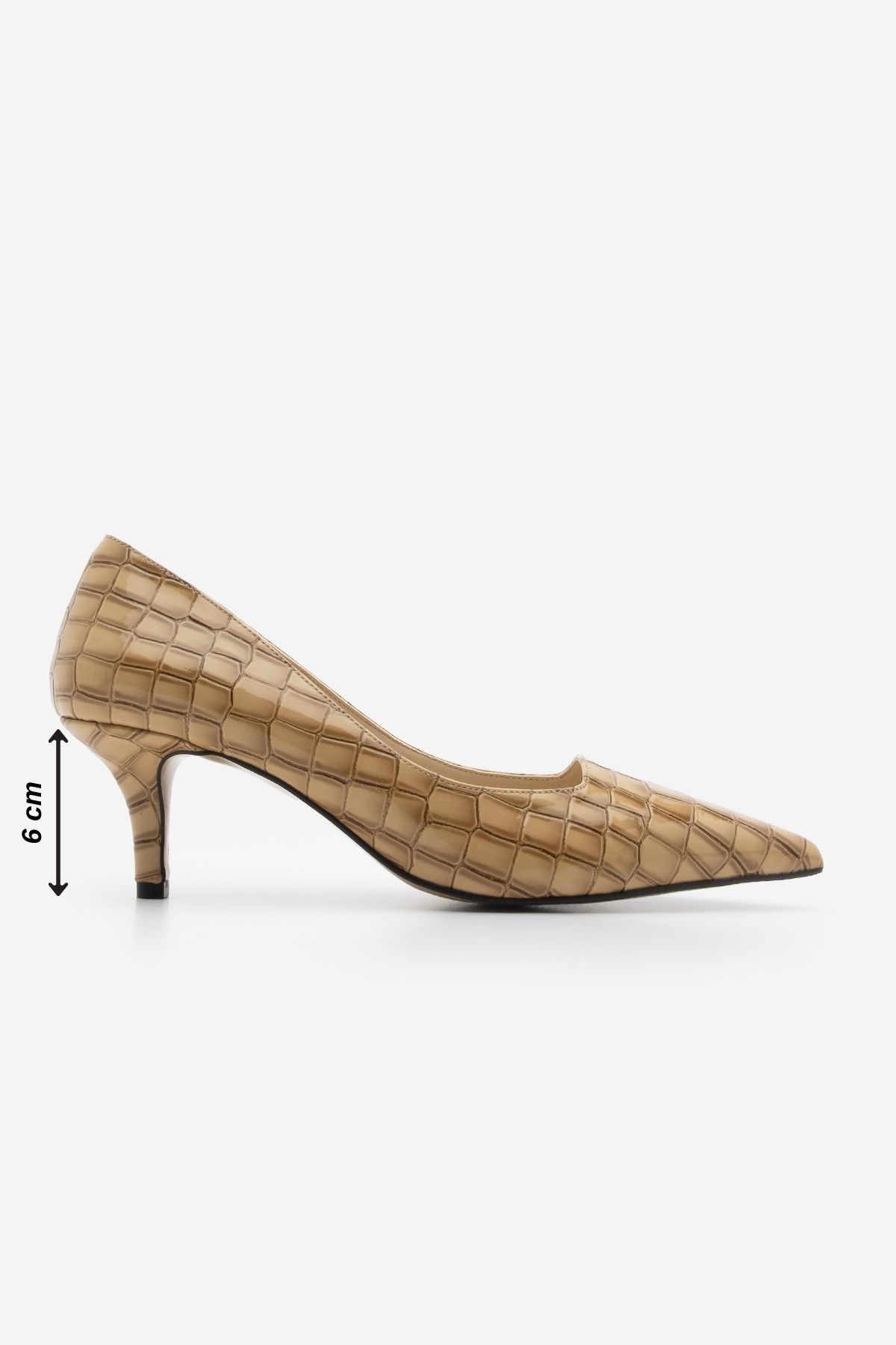 Marjin-Dámske ihličkové topánky Croco so vzorom na podpätku Olfin Beige Croco 8