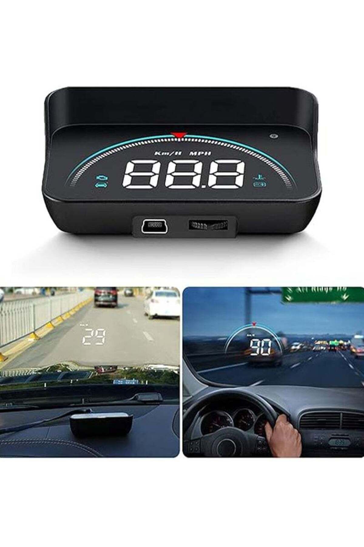 COOYA-Hud Flat Panel Display, 3.5-Inch, Multi-function Speed Warning for Vehicles with Obd Ii or Euobd 1