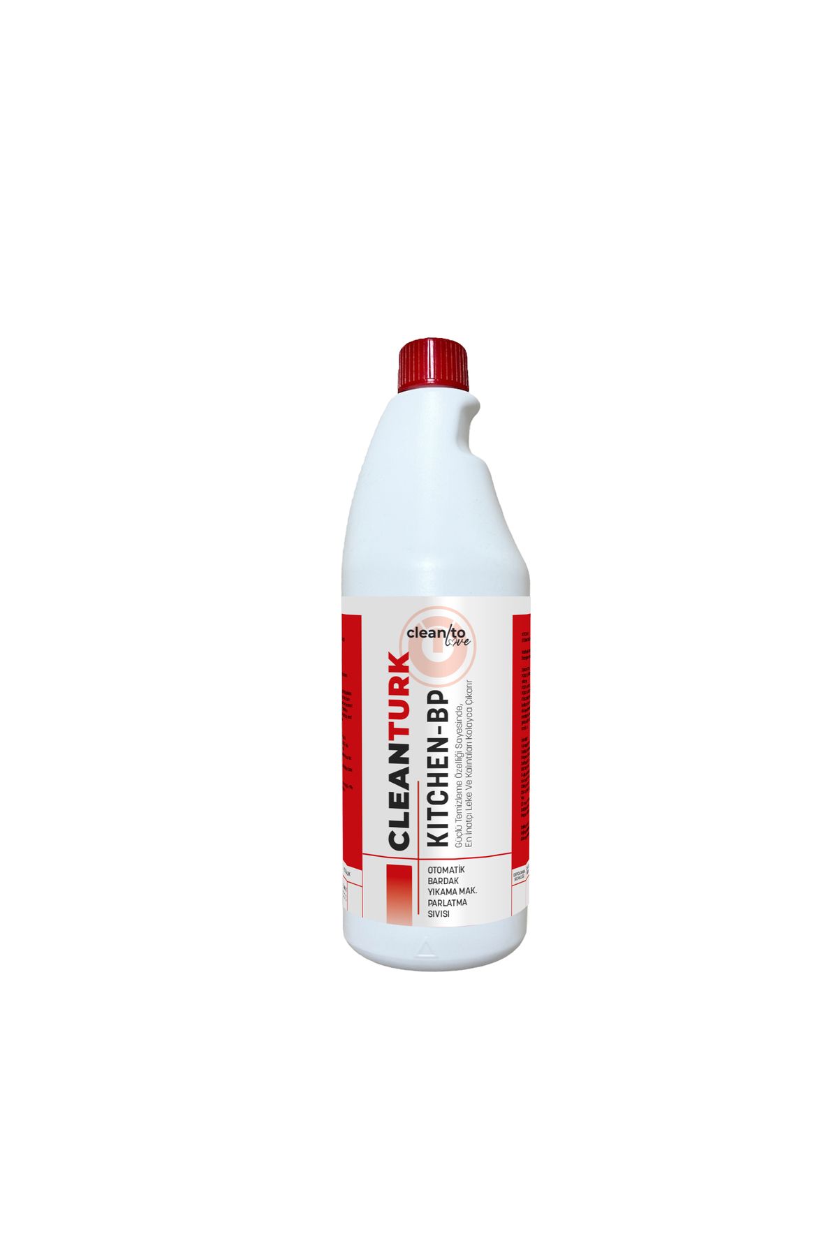 CleanTurk KITCHEN-BP Bardak Yıkama Makinası Parlatıcısı | Leke Bırakmaz, Kokusuz, Hızlı Kuruma 1 LT