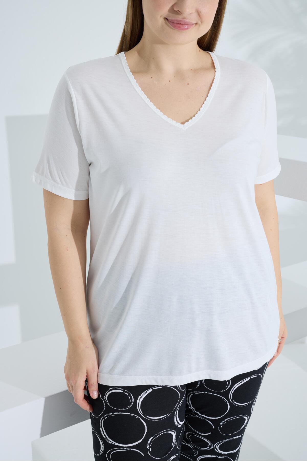 Etoile-Bamboo Soft Fabric Short Sleeve Capri Suit 71040 7