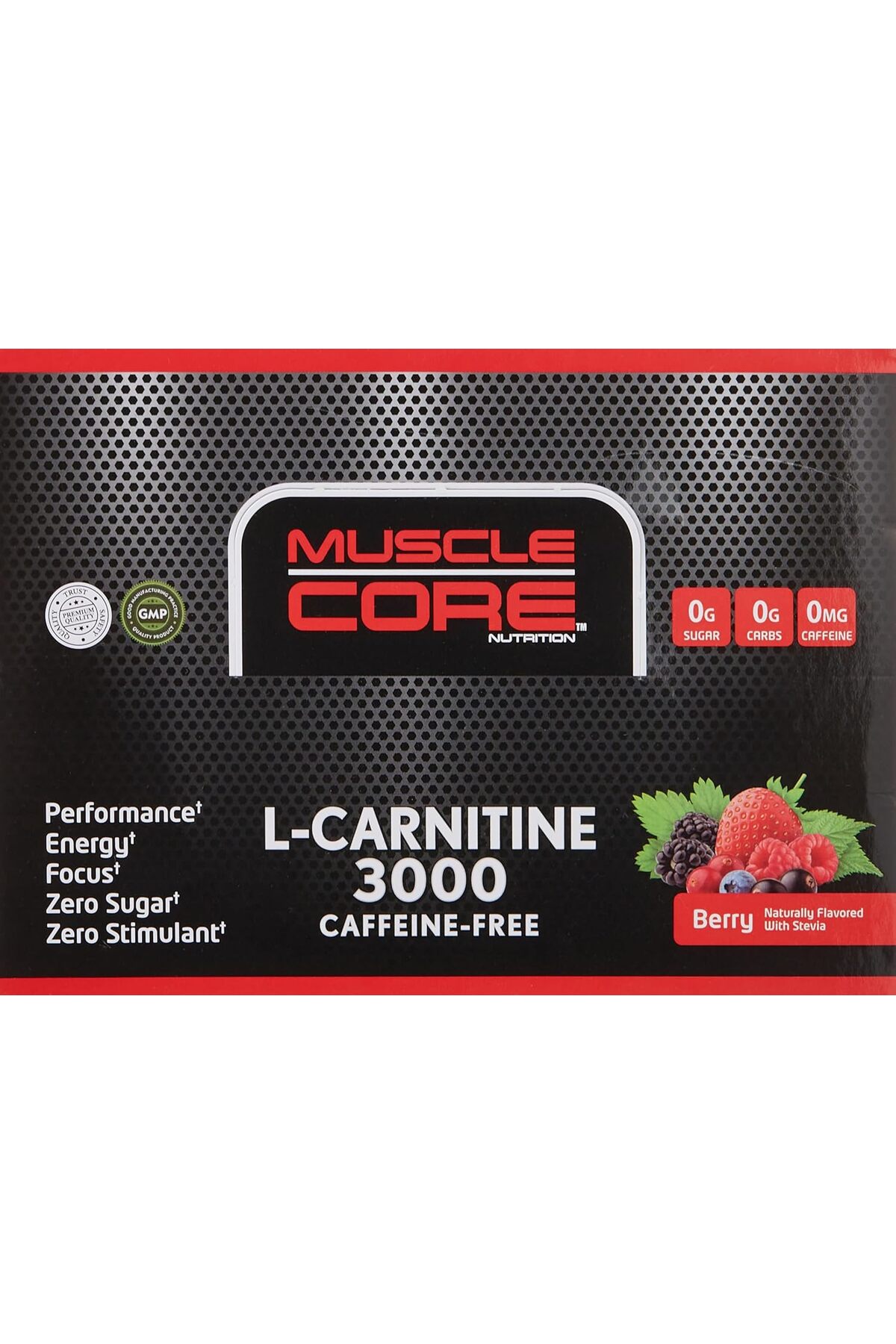 muscle core l carnitine 3000 Muscle Core Nutrition L-Carnitine 3000 Caffeine-Free | 60 ml X 12 Units | Berry Flavor