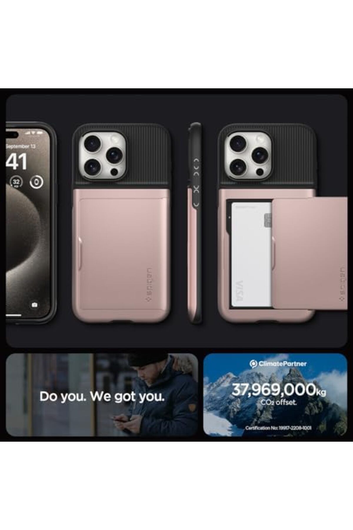 mazıdağı mazzıdağ iPhone 15 Pro Kılıf Slim Amor CS Rose Gold - ACS06729 new store 1133631