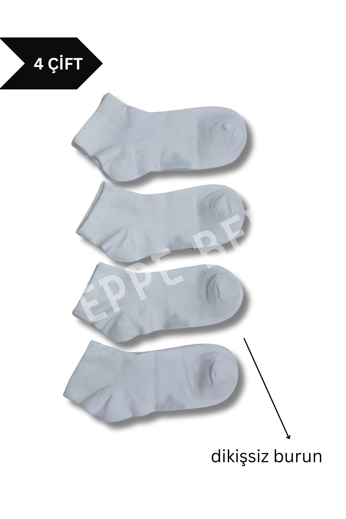 4 Çift Erkek Dikişsiz Soft Koton Patik Çorap