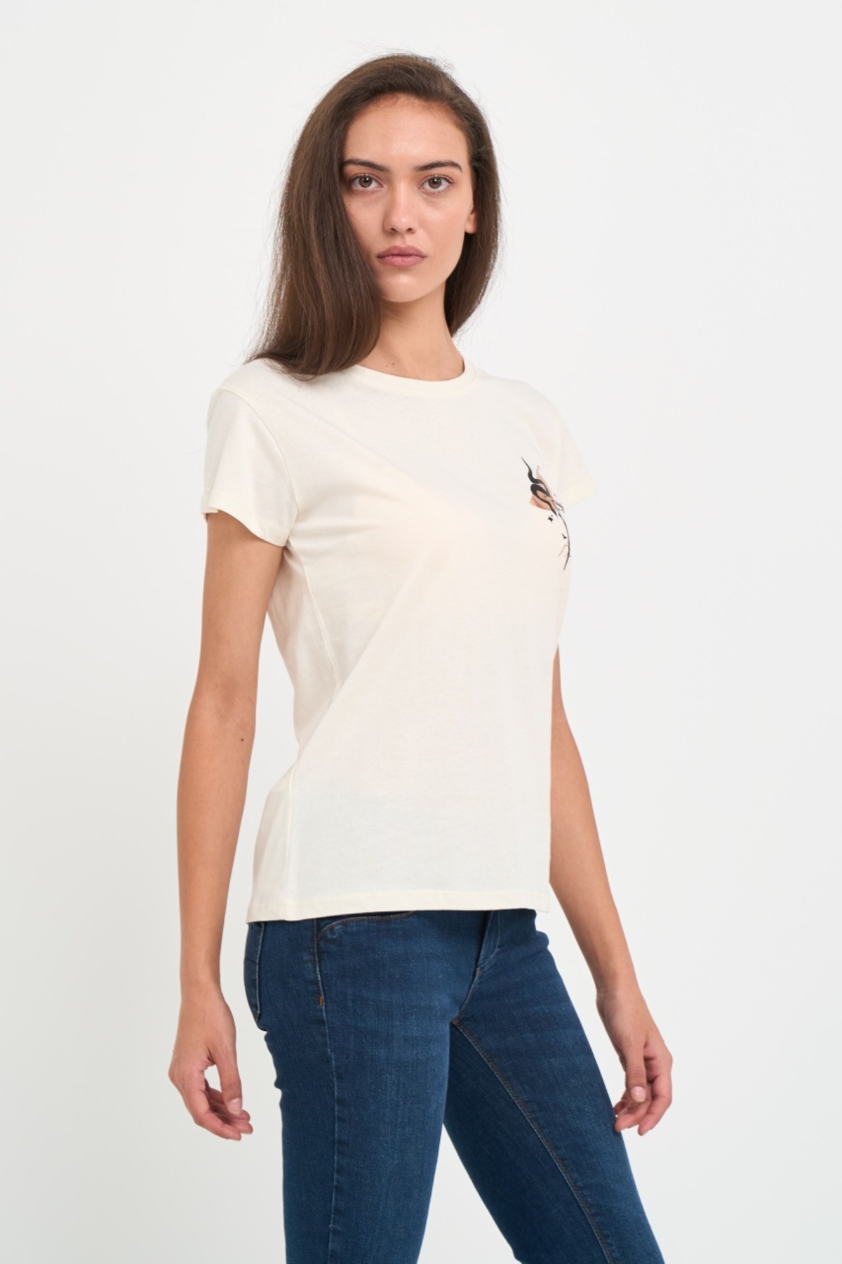 Timeout-Women's T-shirt with graphic details and applied logo 5