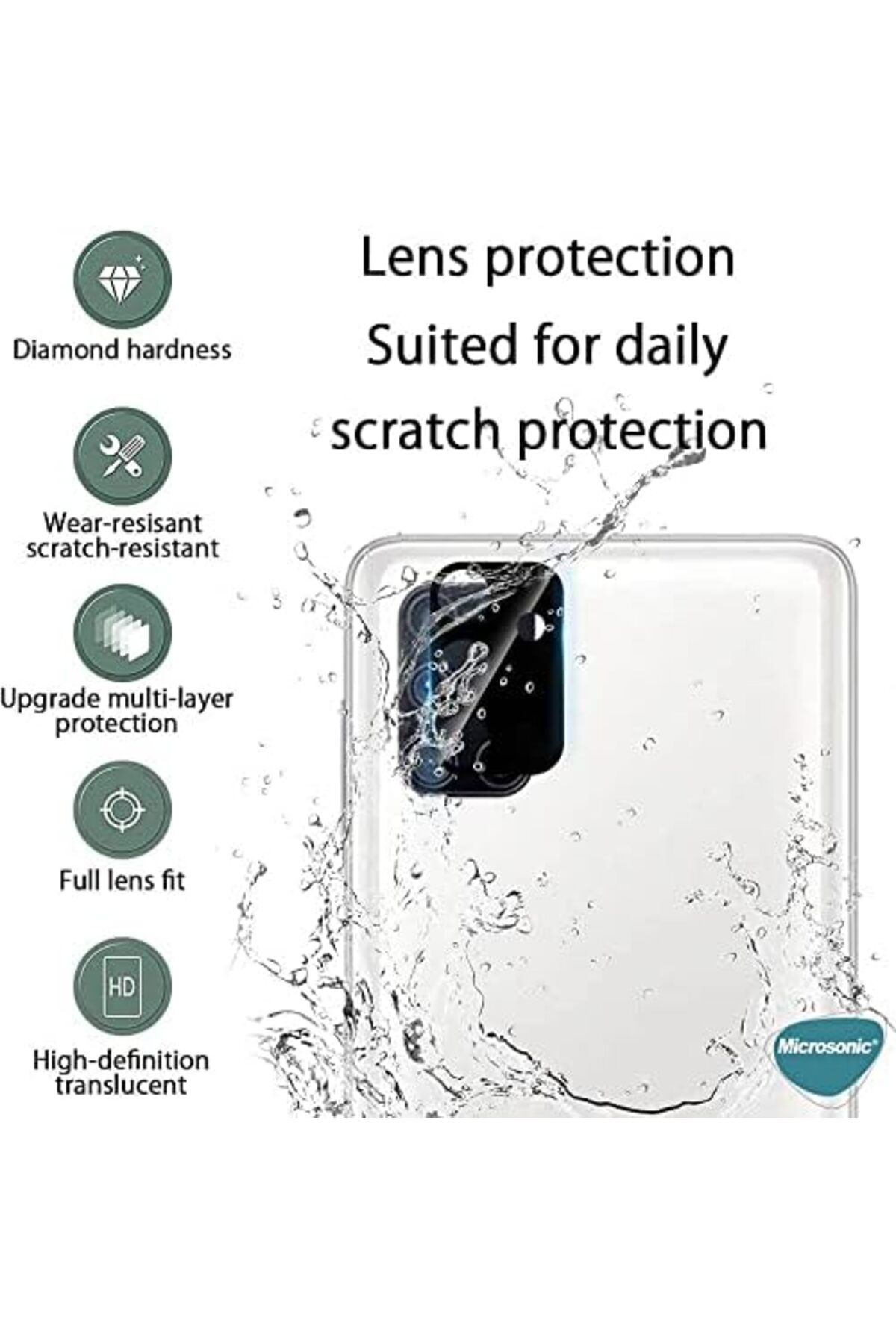 DERİK Eser Galaxy M52 Kamera Lens Koruma Camı V2 Siyah DRK 1107872